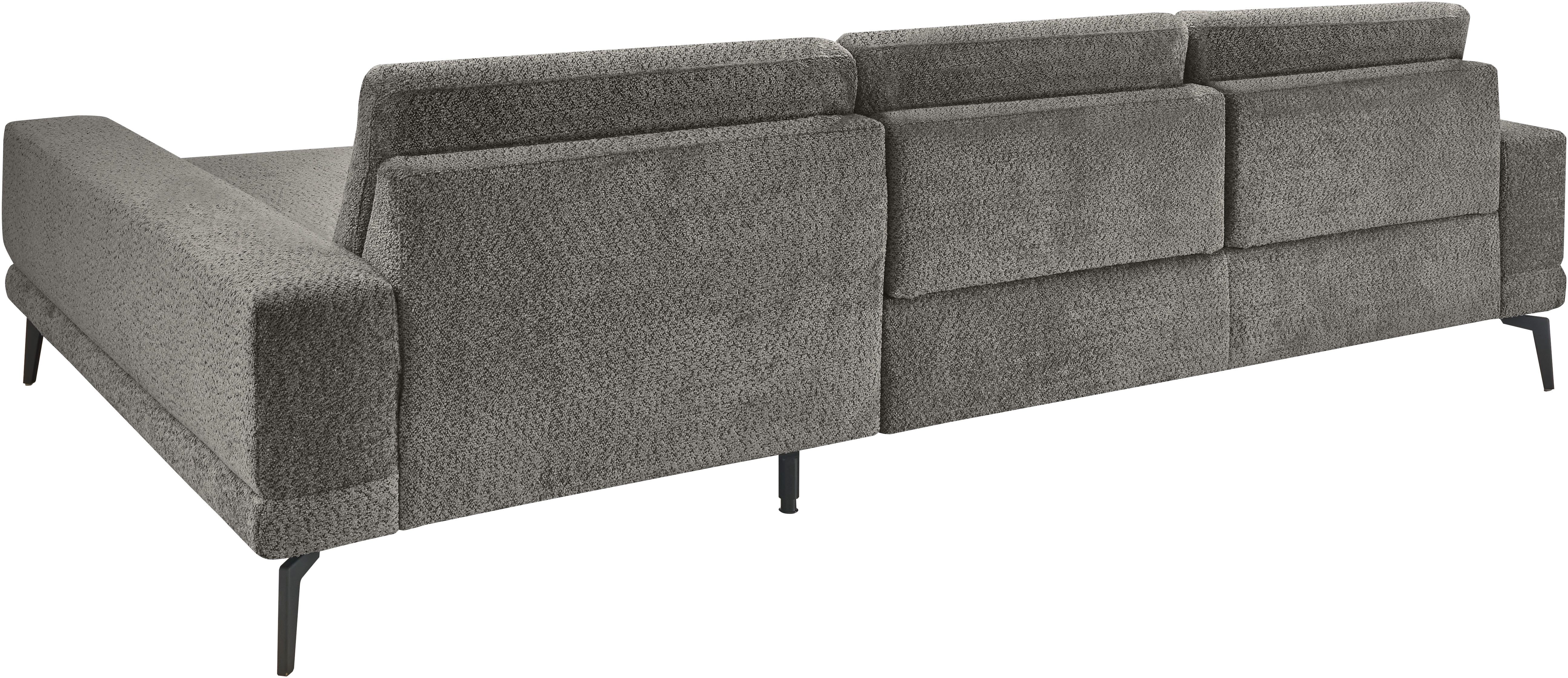 set one by Musterring Ecksofa SO 3600 optimaler Sitzkomfort in Federkern o. Kaltschaum, 2 Sitzhöhen, Sitzhöhe 42 cm, Federkern, B 293 x T 180 cm, Kama anthrazit