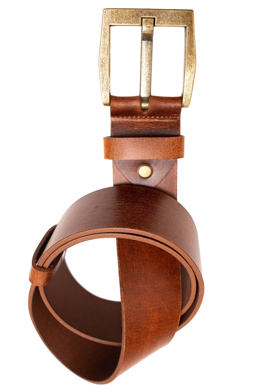 Comycom Ledergürtel Gürtel Vintage - Braun