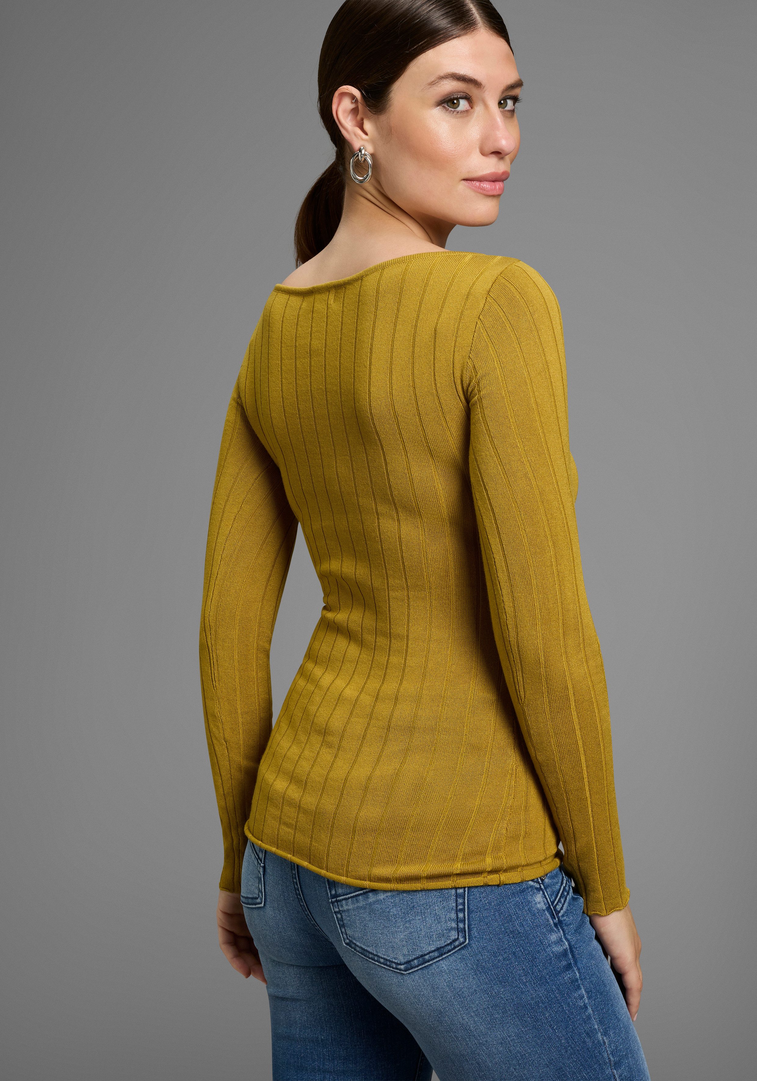Bruno Banani Strickpullover mit tollem, geflochtenem günstig online kaufen