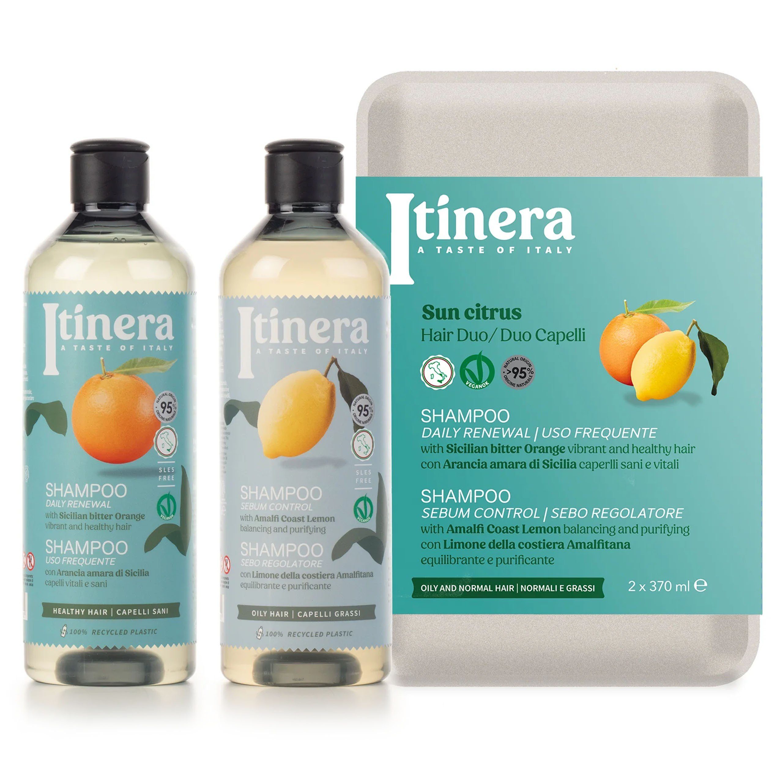 Haarpflege-Set Bitterorange ITINERA Shampoo Sarcia.eu Shampoo Geschenkset: 2x370ml Zitrone +