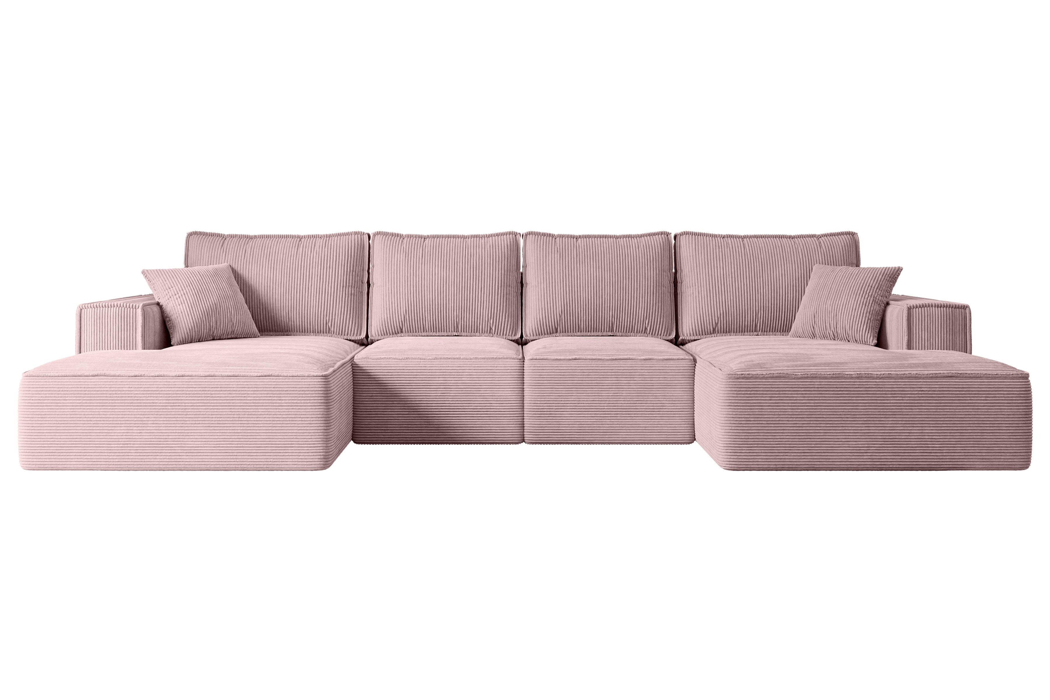 ALTDECOR Wohnlandschaft SIERRA-U-S, Couch mit Schlaffunktion, Wohnzimmer - Wohnlandschaft, Corner Sofa Bett Eckcouch Couch L-Form Schlafcouch Ausziehbar