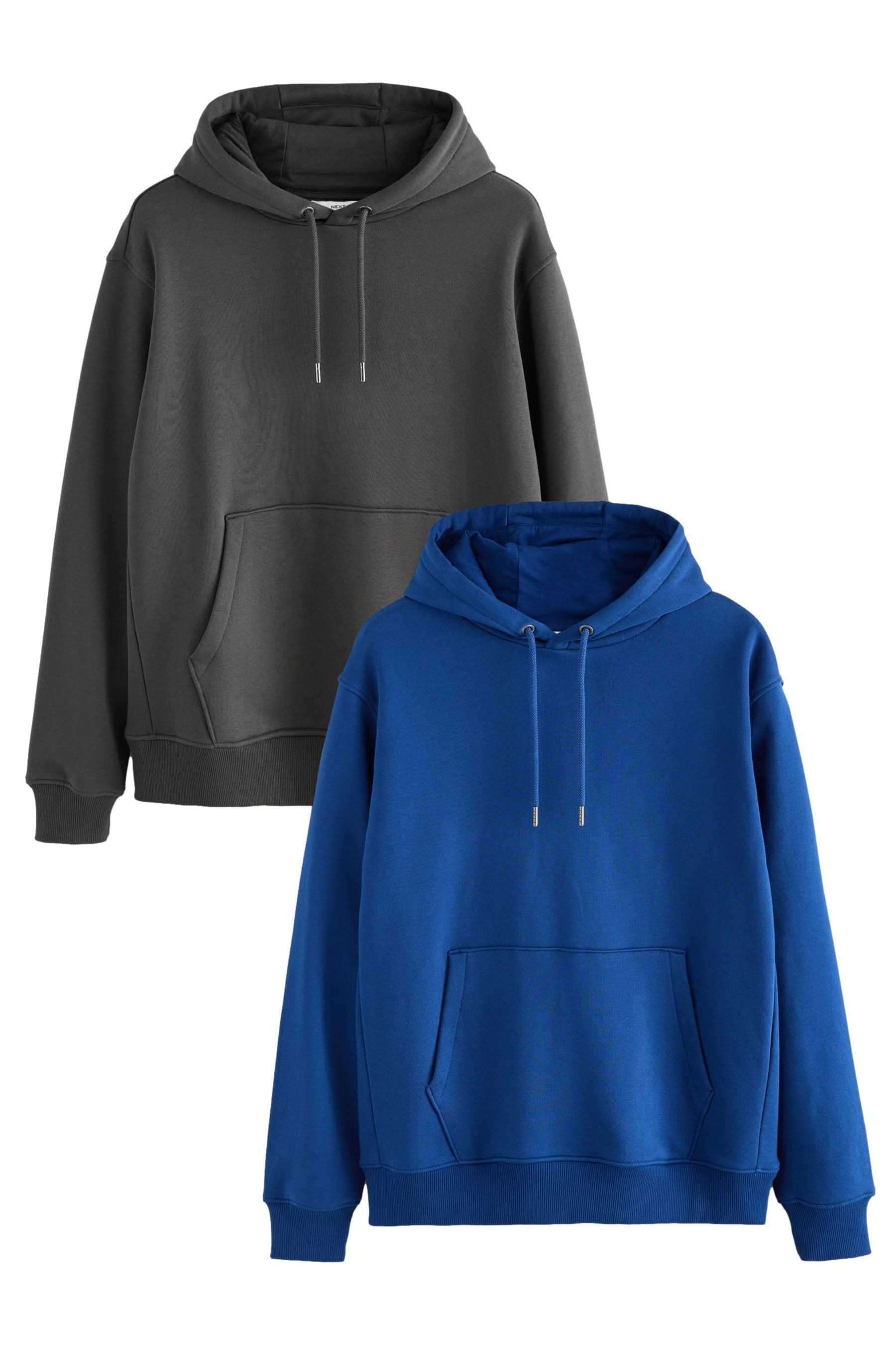 Kapuzenpullover Hoodies mit hohem Baumwollanteil im 2er-Pack