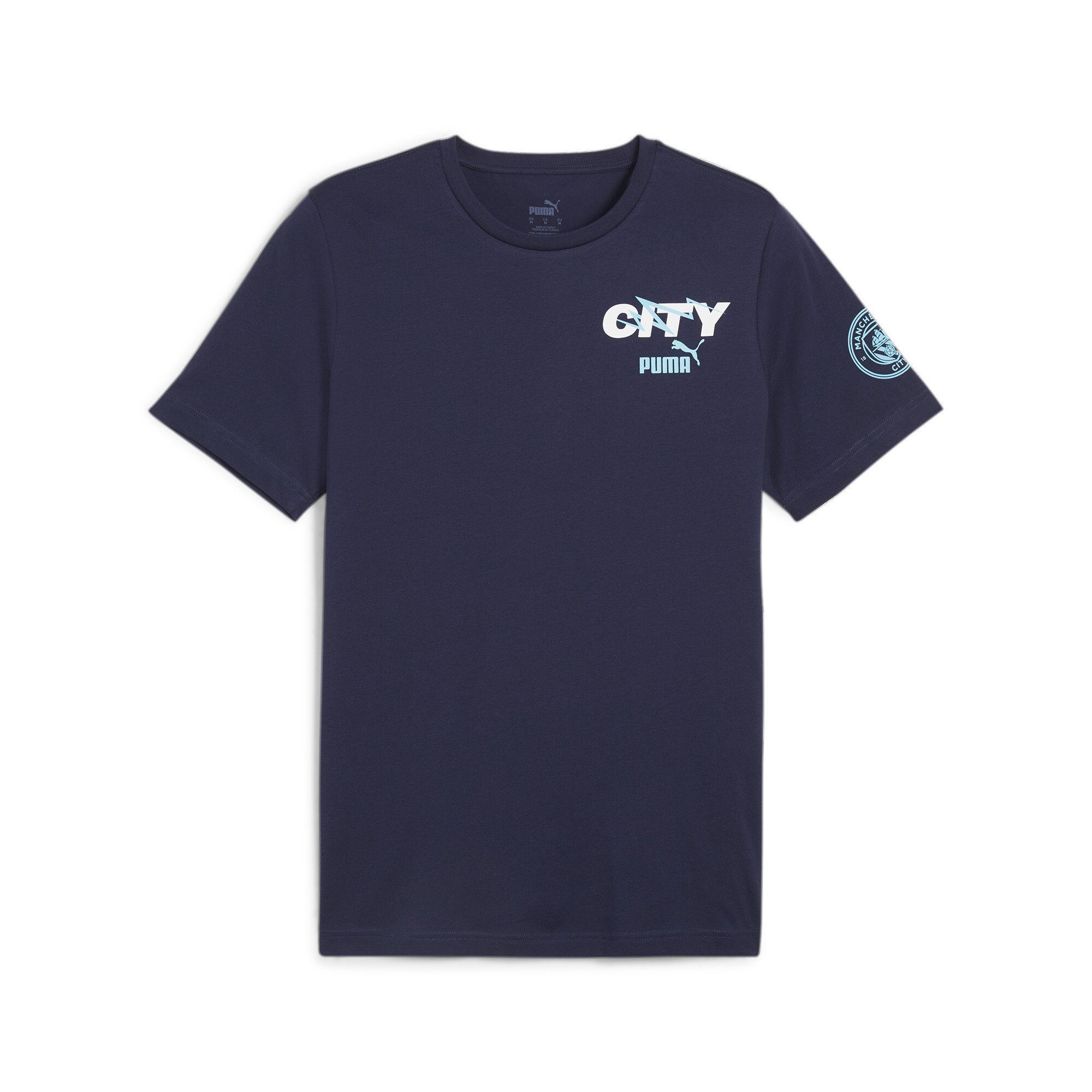 PUMA T-Shirt Manchester City Ftblicons T-Shirt Herren Navy White Blue