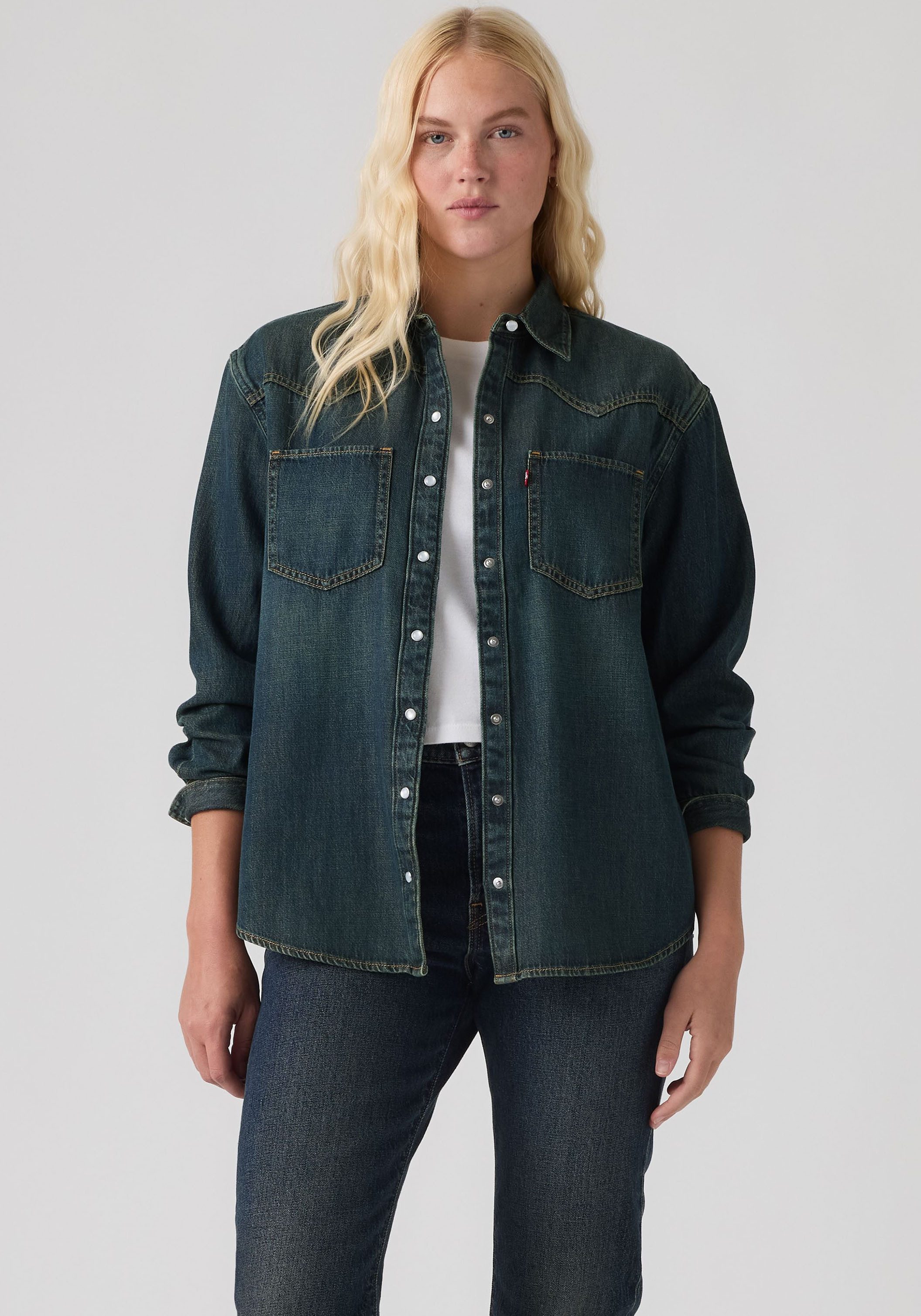 Levi's® Jeansbluse TEODORA WESTERN SHIRT mit Druckknöpfen