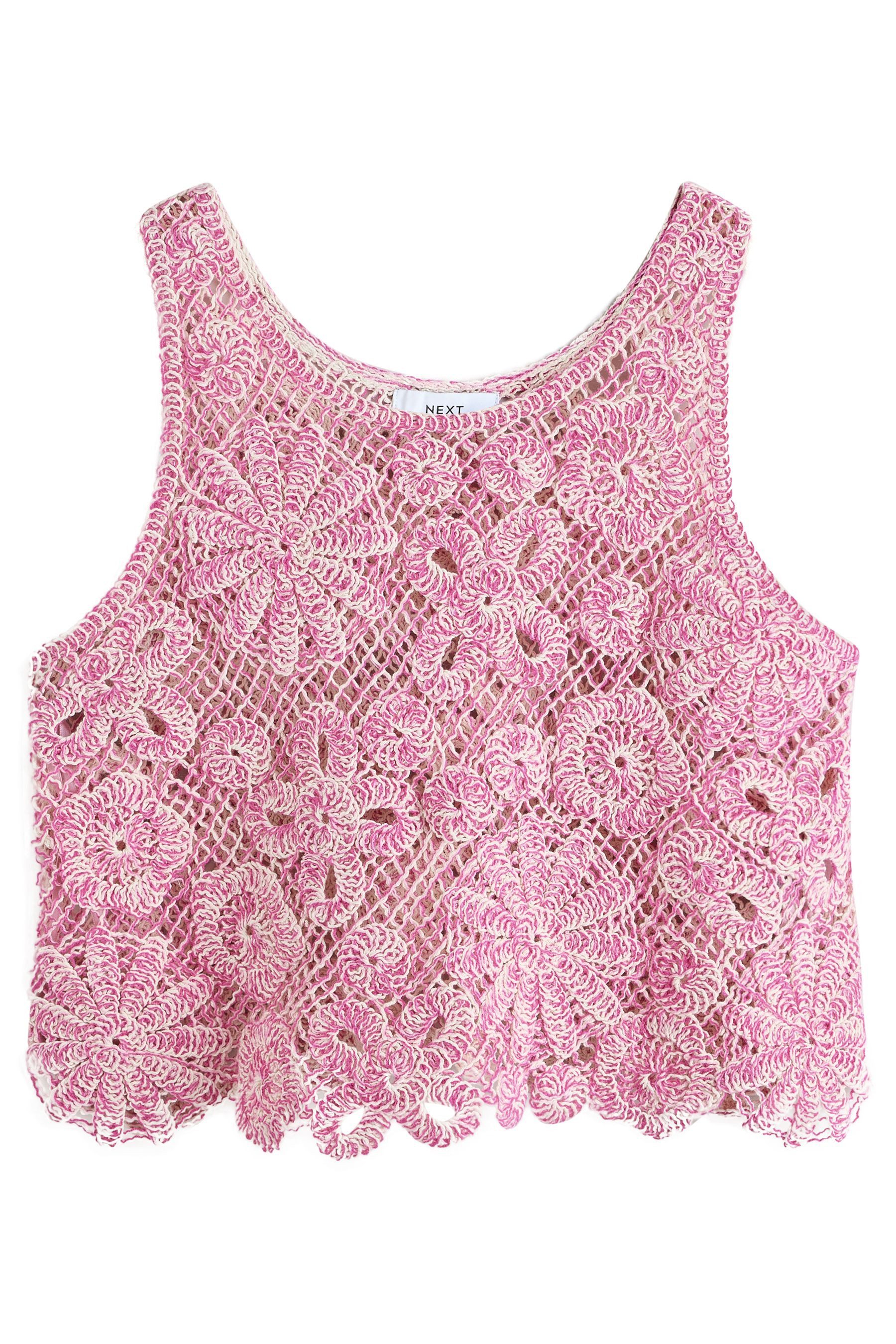 Next Stricktop Gehäkeltes Oberteil mit Zwirbelgarn (1-tlg)