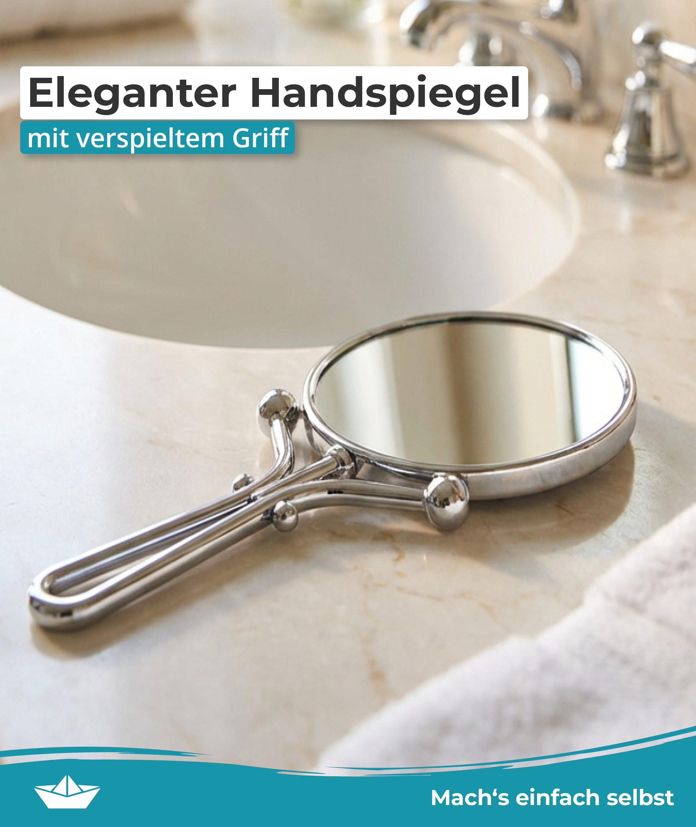 Calmwaters Kosmetikspiegel Handspiegel, Chrom, 5/1-fach Vergrößerung, rund, günstig online kaufen