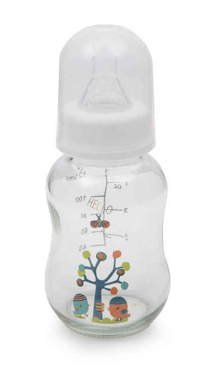 Moni Babyflasche Babyflasche, Trinkglasflasche GB301, 120 ml Silikonsauger Anti-Kolik ab Geburt
