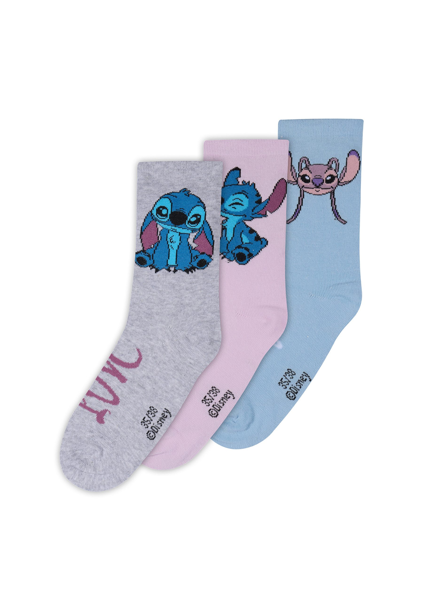 Socken Stitch Kinder Mädchen Socken 3er Pack