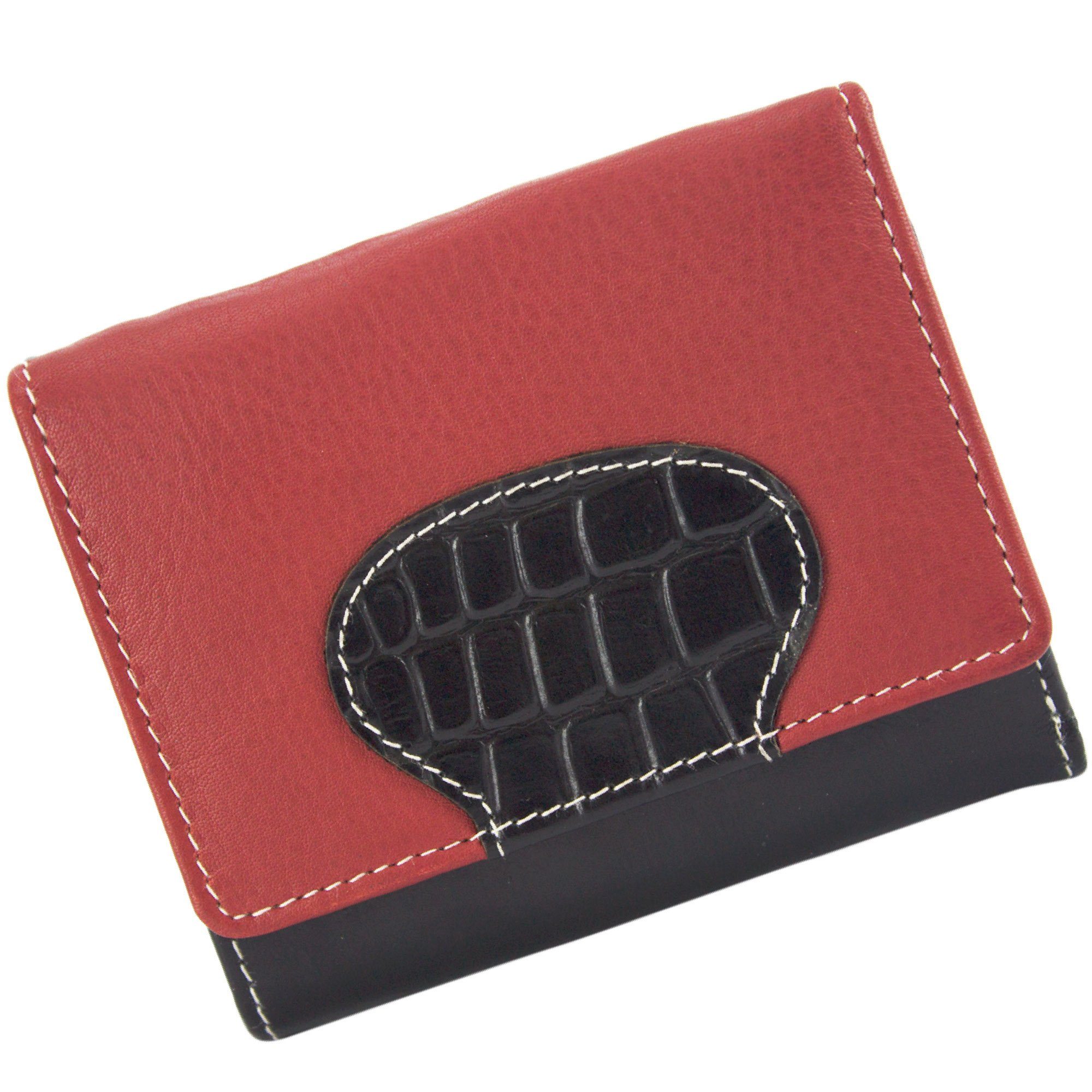Mini Geldbörse echt Leder Geldbörse Damen Geldbeutel Portemonnaie kleine Brieftasche