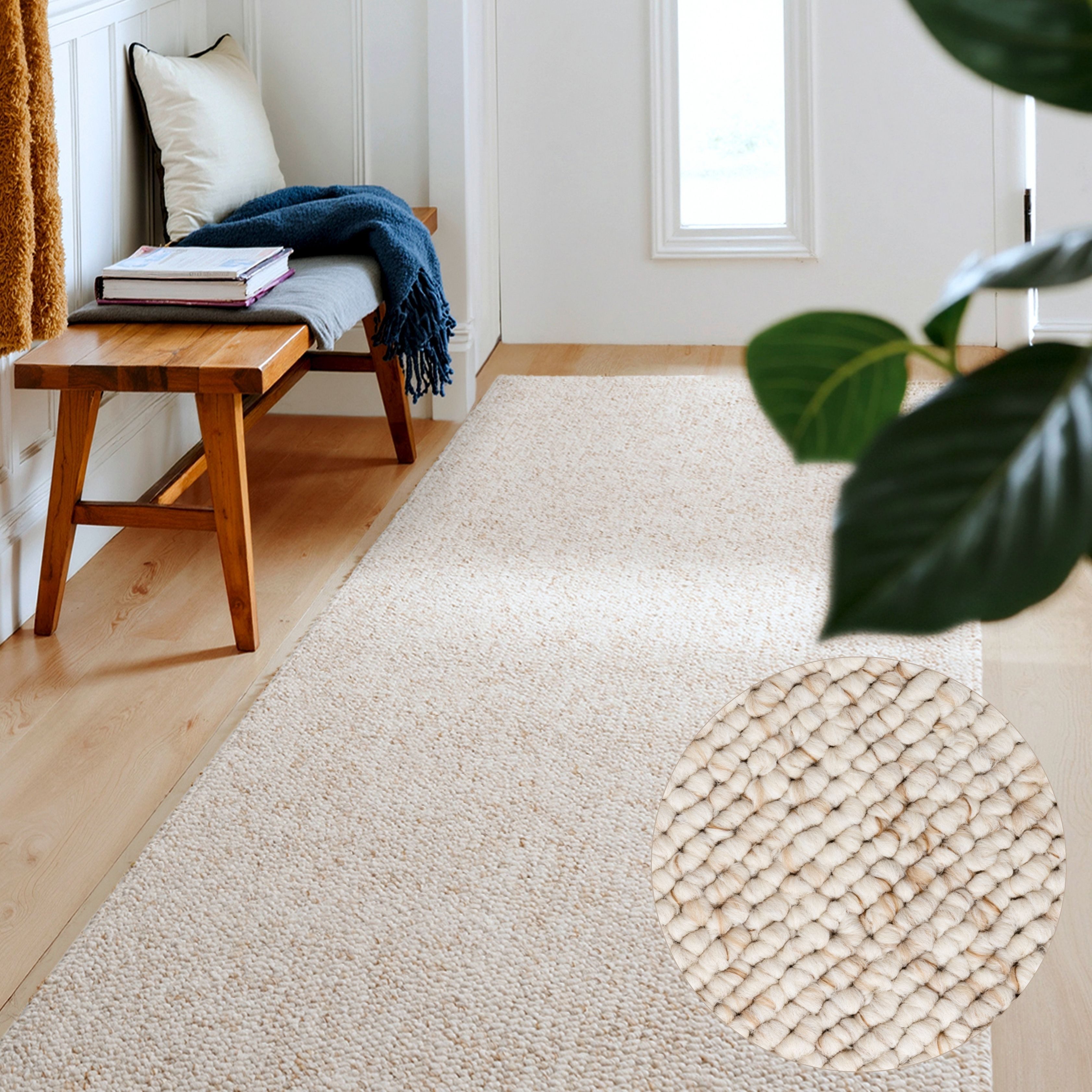 ELLE DECORATION Teppich Rocco, rechteckig, Höhe: 10 mm, Läufer, waschbar, Wohnzimmer, Esszimmer, Woll-Optik