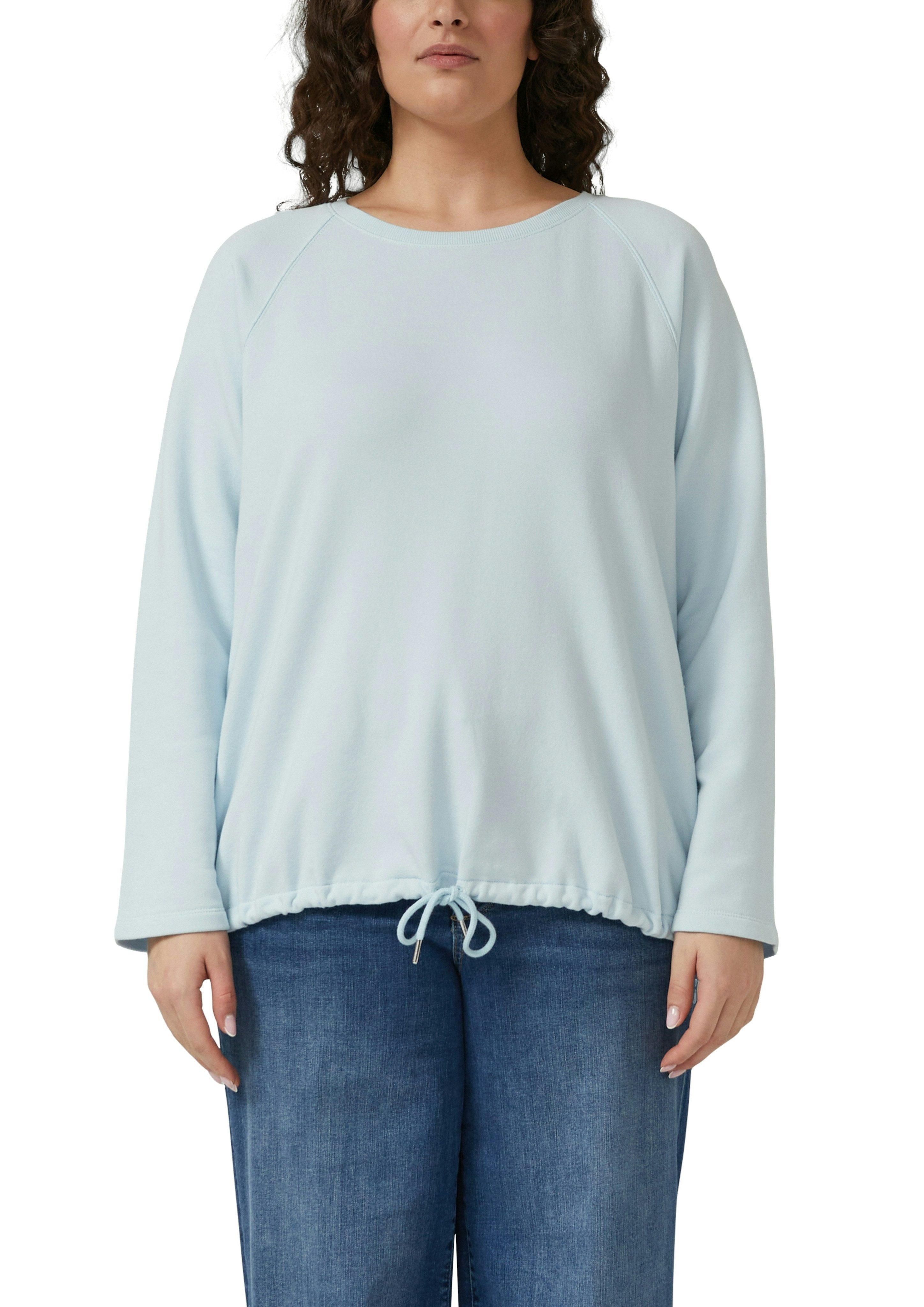 s.Oliver CURVE Sweater mit Bindeband am Rumpf/Große Größen