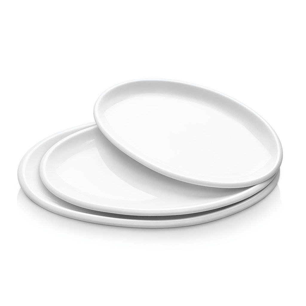 Dowan Servierplatte DOWAN Große Подносы, 41/36/30 cm Oval Подносы, Set von 3, spülmaschinenfest,stapelbar zu verstauen
