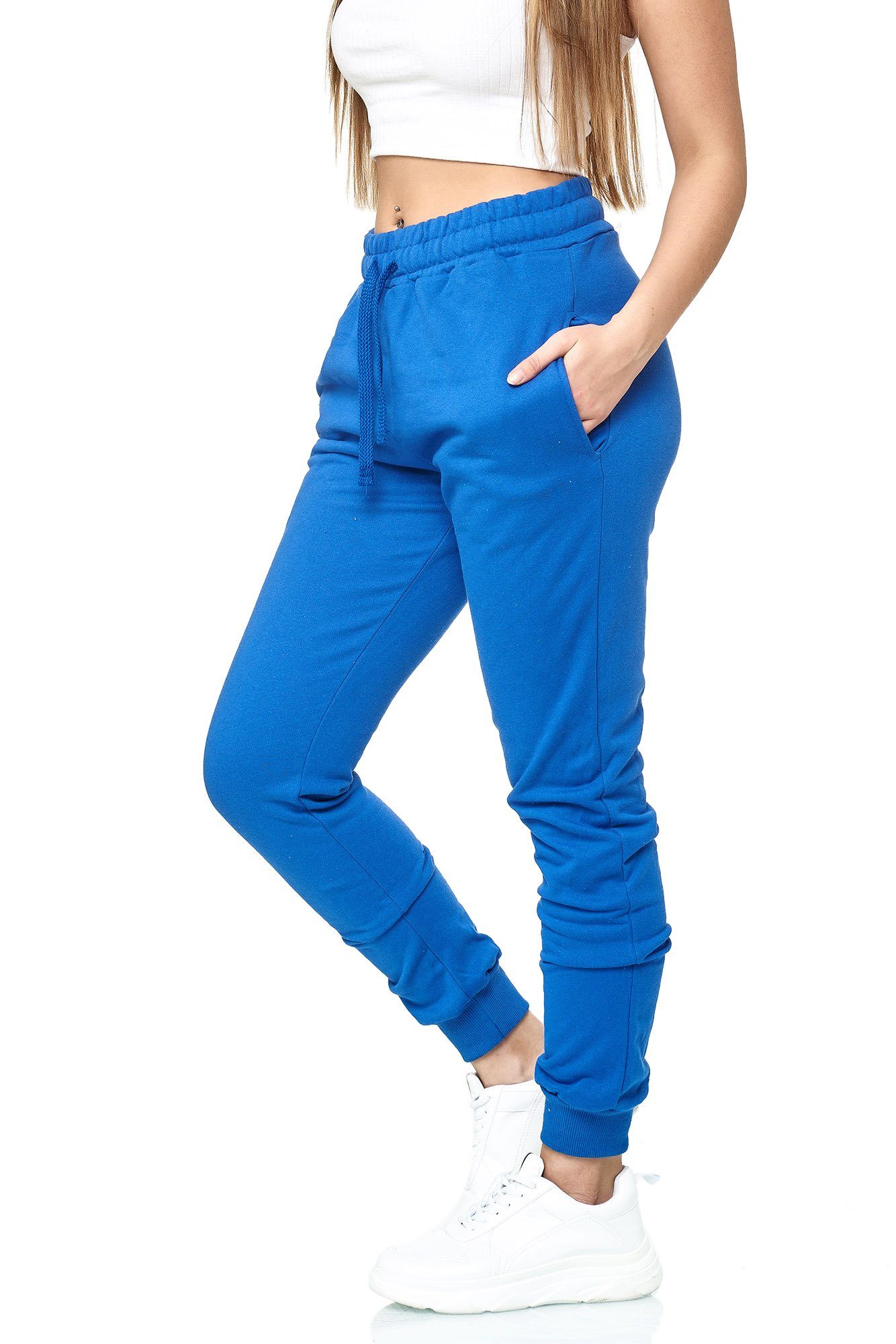 L.gonline Jogginghose Damen Jogginghose, Uni Colour Design 5000, Train (Sweatpants, 1-tlg., im modischem Design) Fitness Freizeit Casual