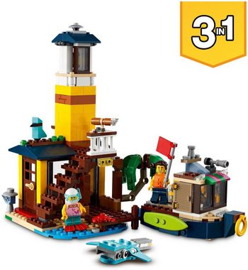 LEGO® Konstruktionsspielsteine Surfer-Strandhaus (31118), LEGO® Creator 3in1, (564 St), Made in Europe