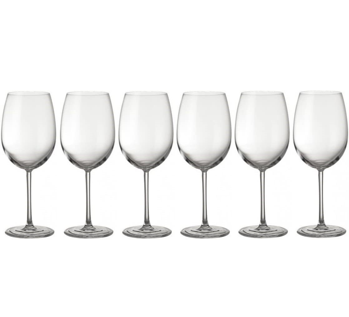 6 Gläser Set Weinkelche Transparent Glaskelche Imperiale Trinkgläser Glas 