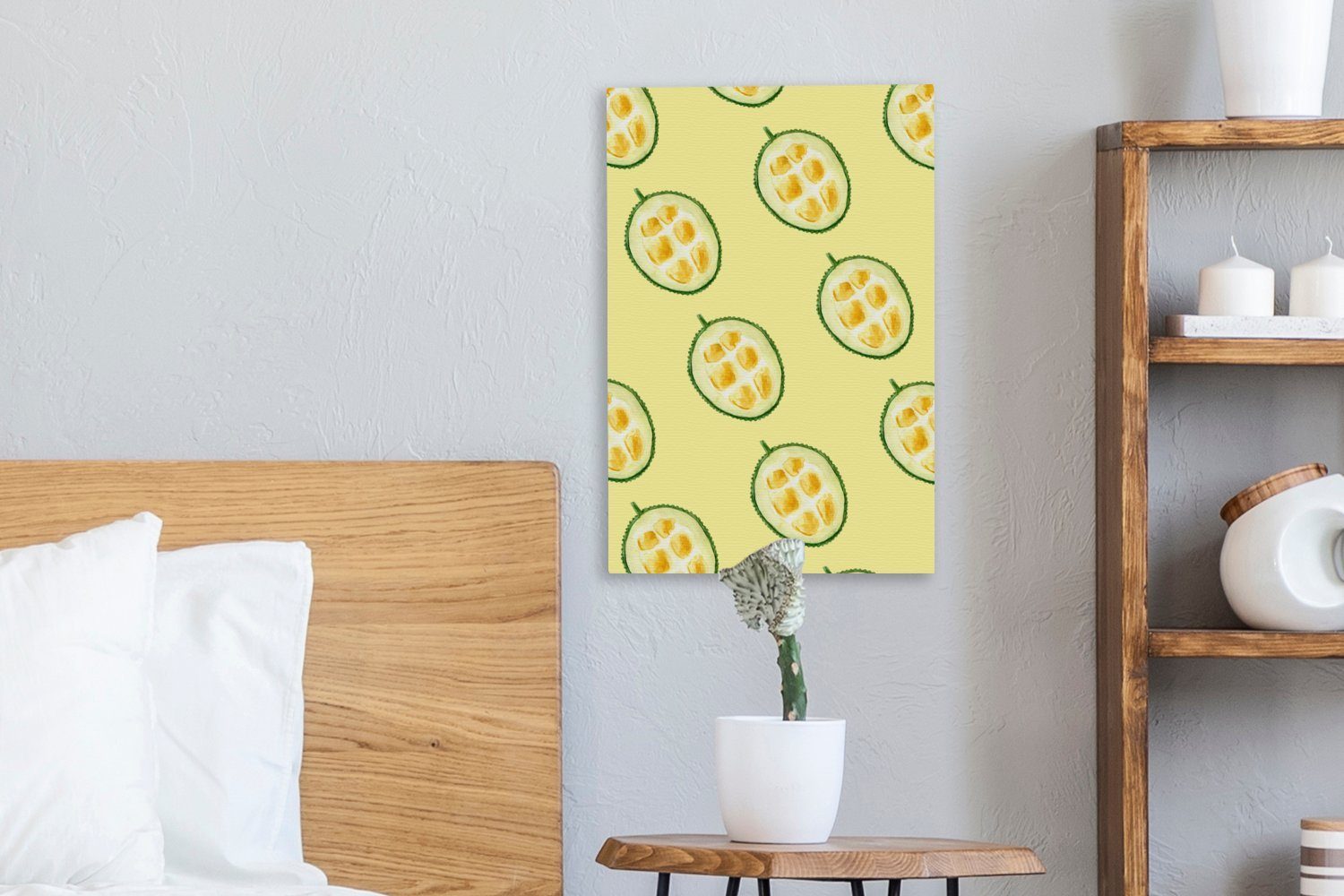 OneMillionCanvasses® Leinwandbild Zitrusfrüchte bespannt Obst - cm fertig inkl. (1 St), Gemälde, 20x30 Leinwandbild - Muster, Zackenaufhänger