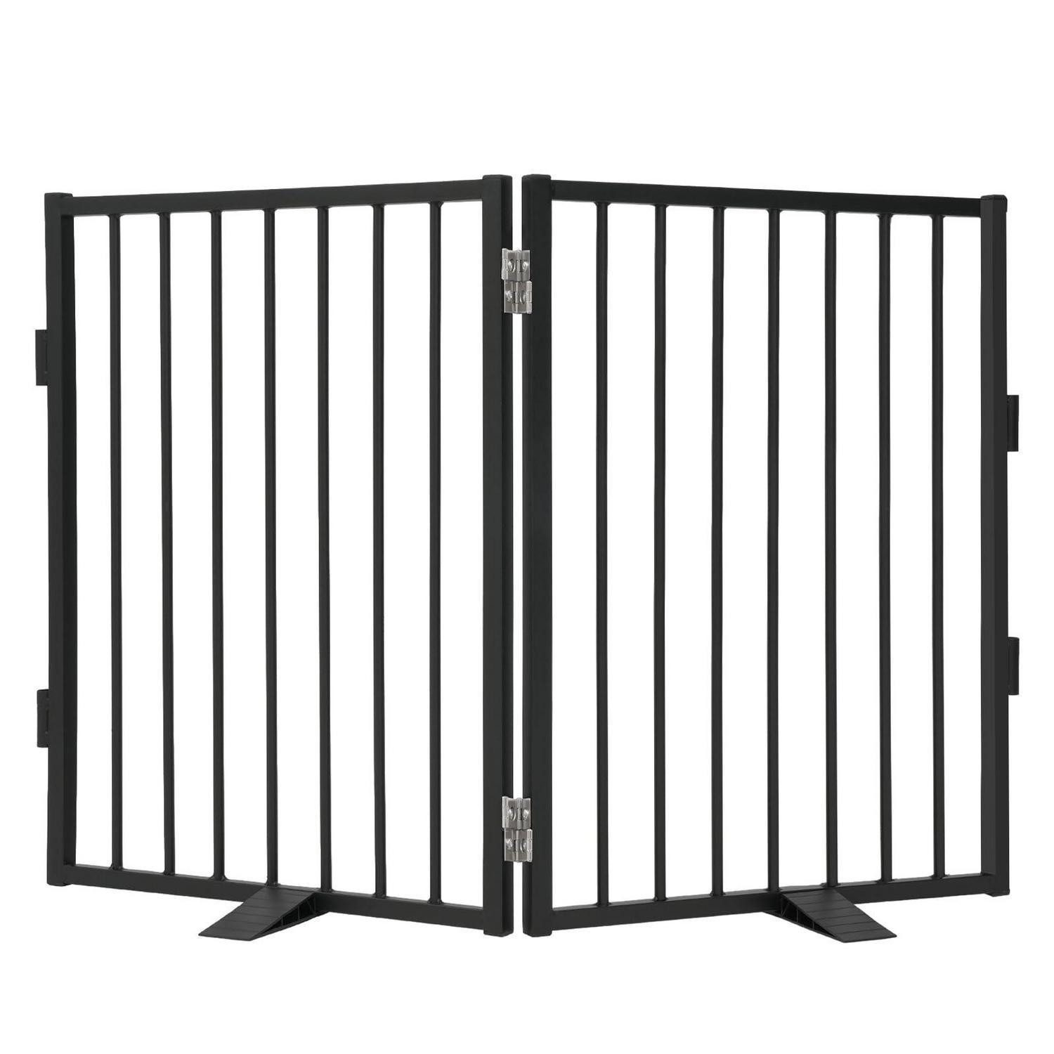 LuxusKollektion Hundegitter Absperrgitter Metall 102x81.2cm Schwarz
