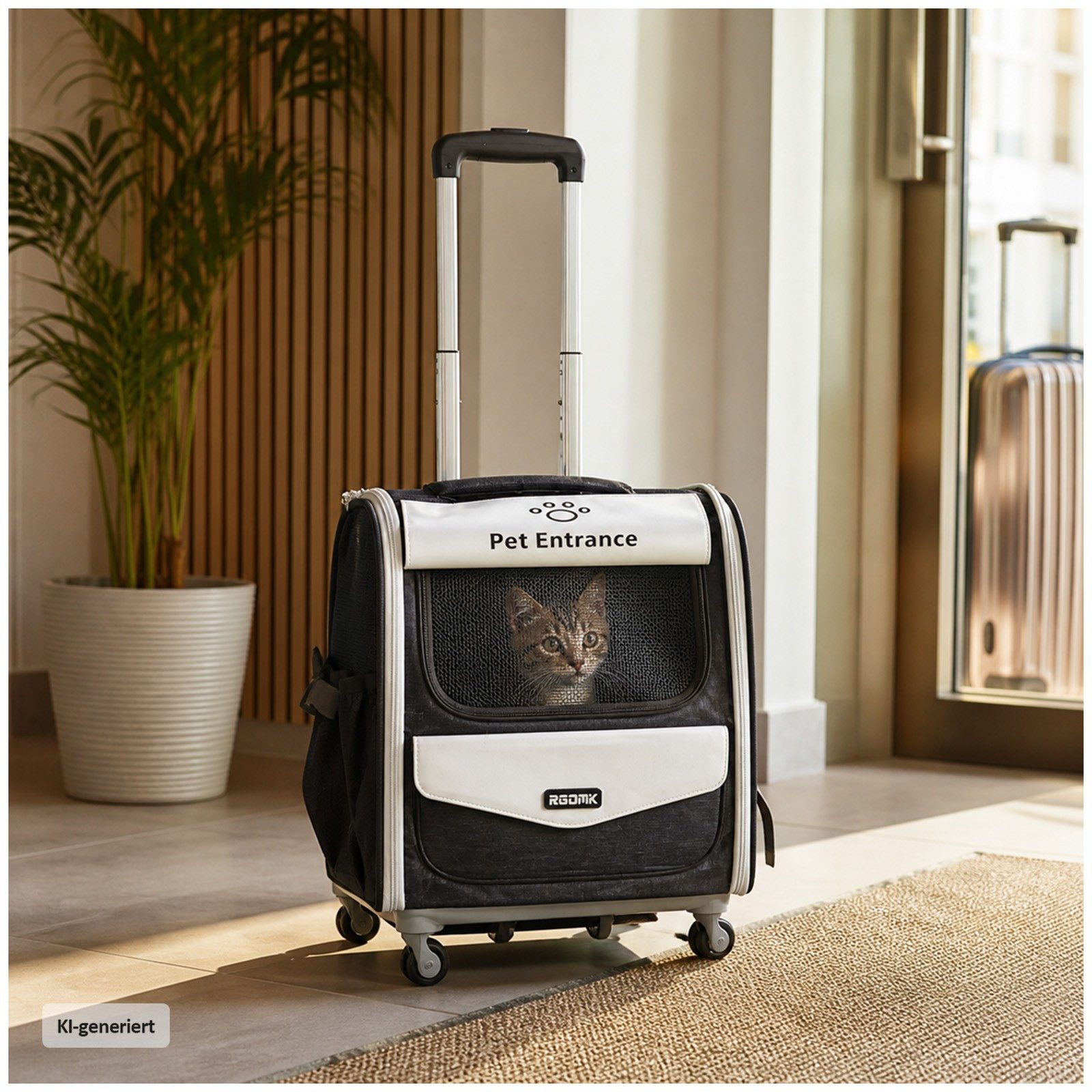 HTI-Living Tiertransporttasche Haustier Transporttasche mit Trolley und Rucksackfunktion