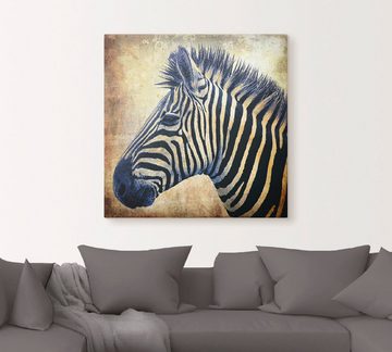 Artland Wandbild Zebra Porträt PopArt, Wildtiere (1 St), als Leinwandbild in verschied. Größen