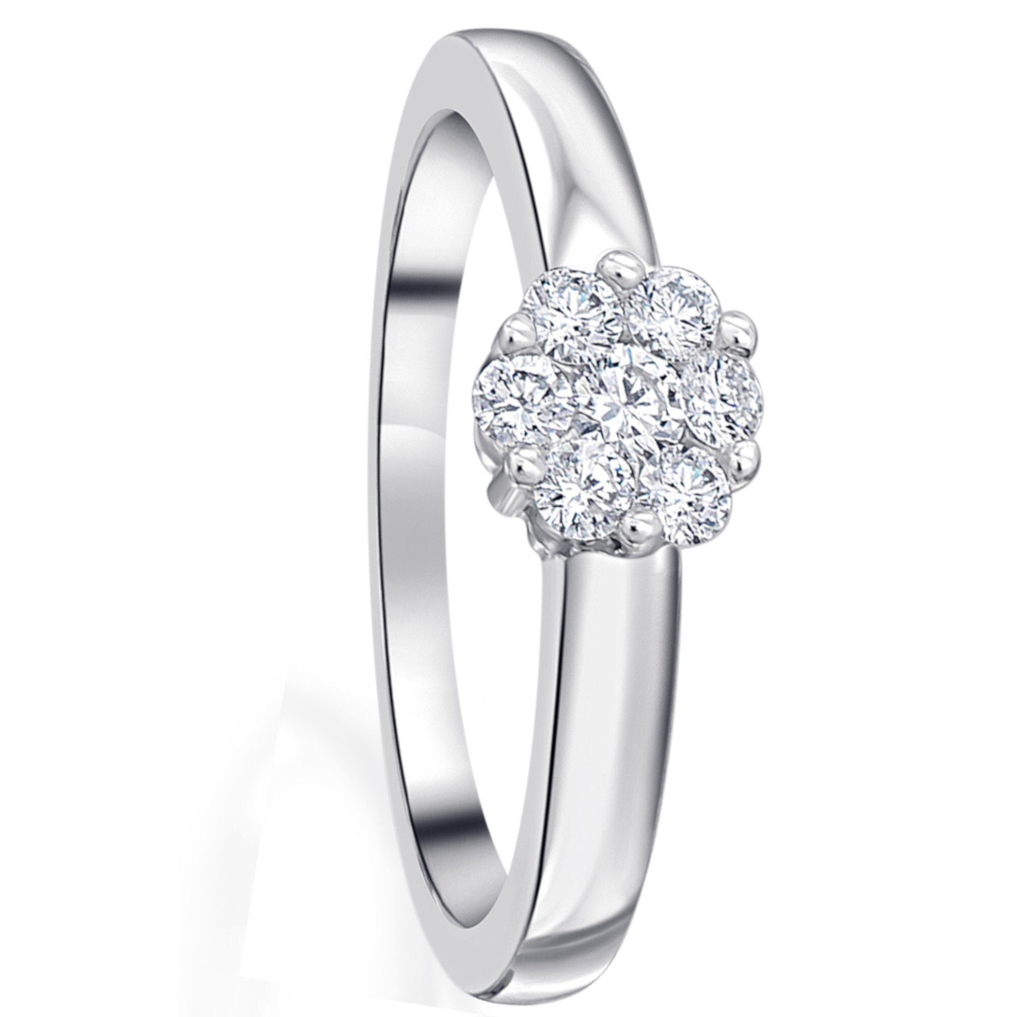 ONE ELEMENT Diamantring 0.25 ct Diamant Brillant Ring aus 585 Weißgold, Damen Gold Schmuck | Goldringe