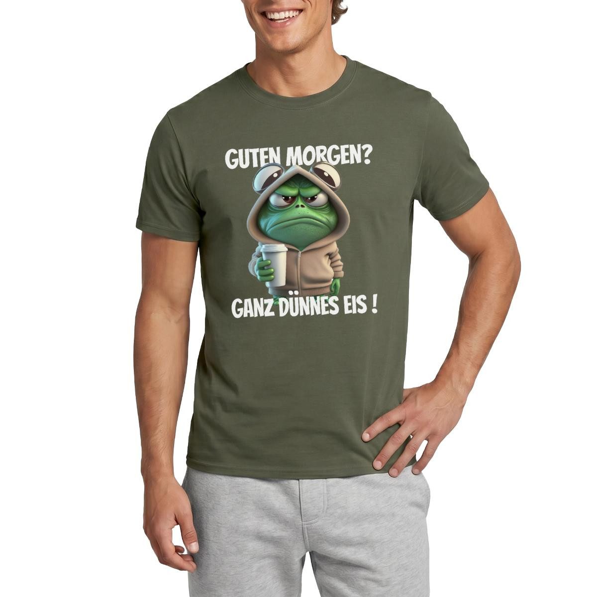 Spreadshirt T-Shirt Guten Morgen Ganz Dünnes Eis Männer T-Shirt (1-tlg)