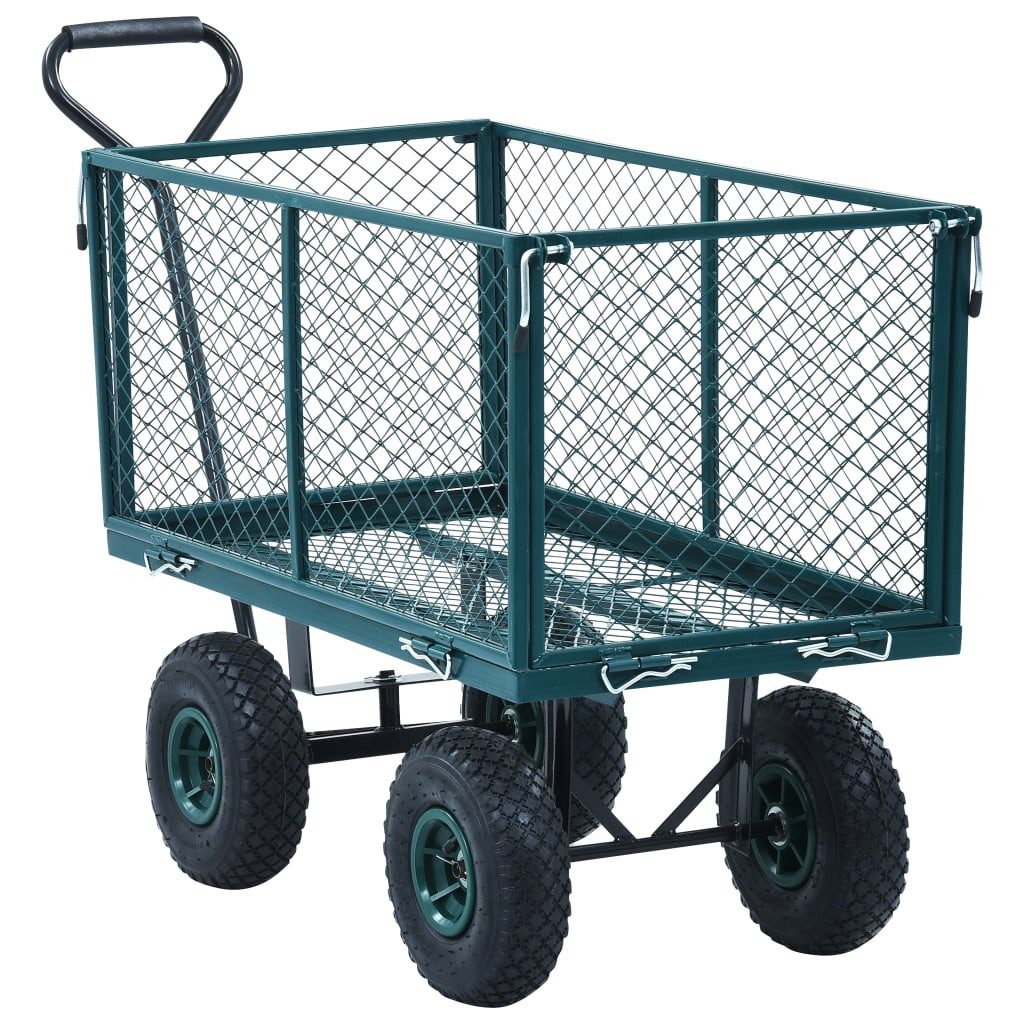 vidaXL Rollwagen Gartenwagen Grün 350 kg, (1 St)