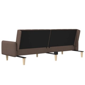 vidaXL Sofa Schlafsofa 2-Sitzer Taupe Stoff