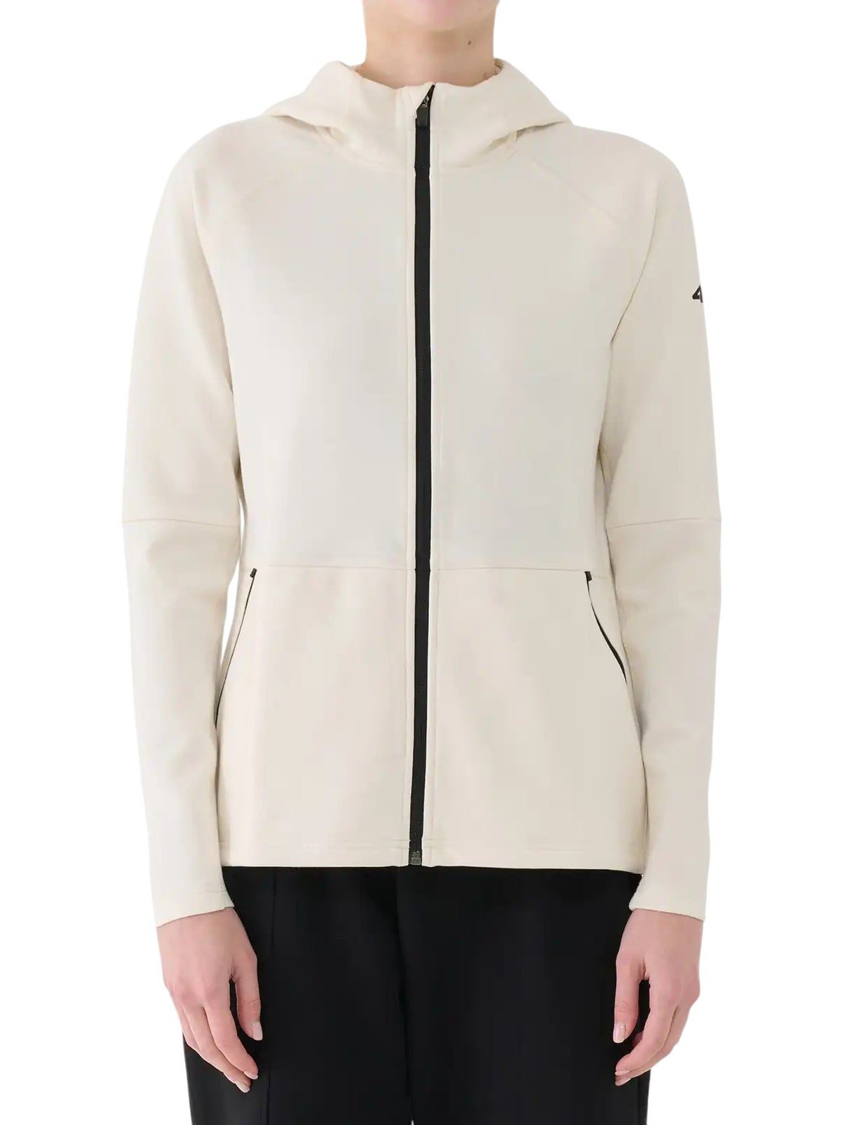 4F Trainingsjacke F2260 mit Kapuze weiss Damen