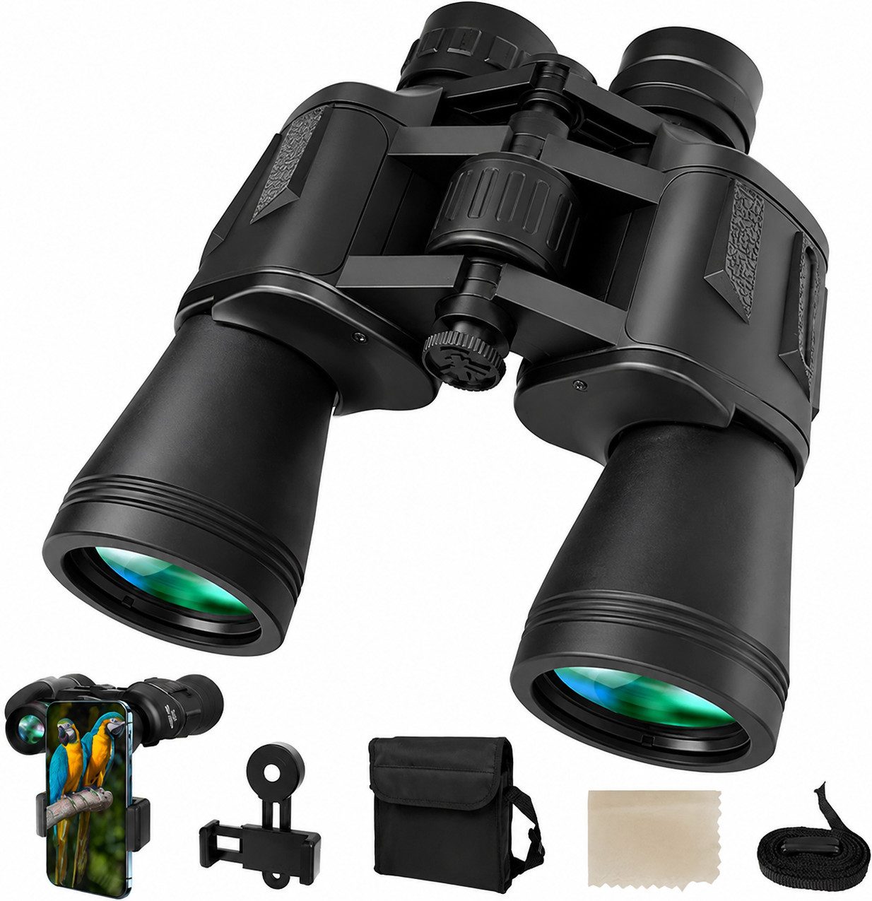 XEOOCE Fernglas 20x50 HD BAK4 Prisma FMC Wasserbeständig Binocular