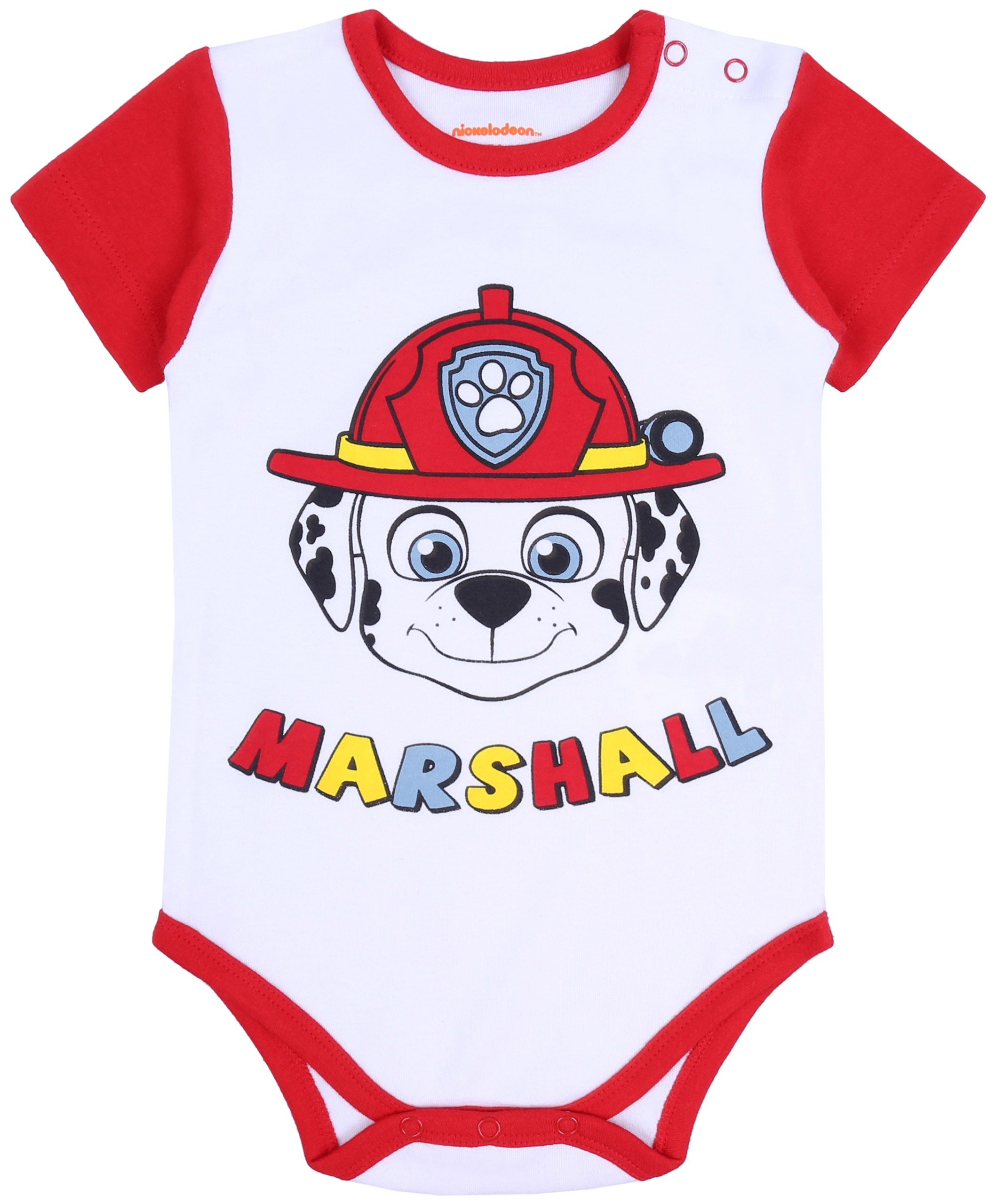 Sarcia.eu Body Weiß-rotes Babybody MARSHALL Paw Patrol NICKELODEON 3 Monate