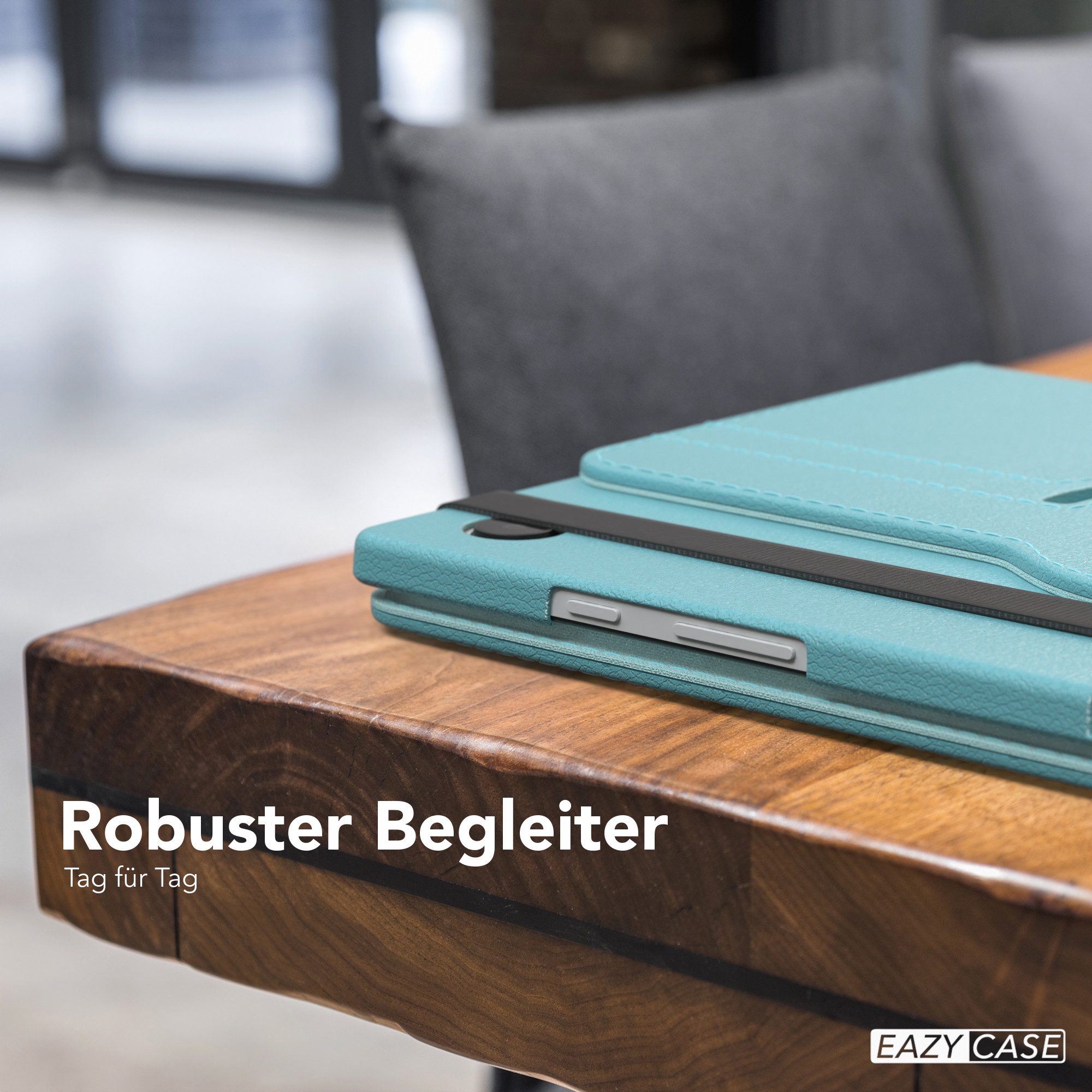 EAZY CASE Tablet-Hülle Rotation Case für Samsung Galaxy Tab A8 10.5 LTE 10,5 Zoll, Schutzasche für Tablets Flipcase Hülle Kratzschutz Displayschutz Blau – Bild 2 von 5