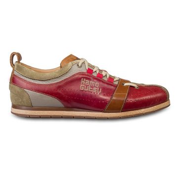 Kamo-Gutsu Herren Leder Sneaker, rot/beige (TIFO-017 kaki rosso) Sneaker Handgefertigt in Italien