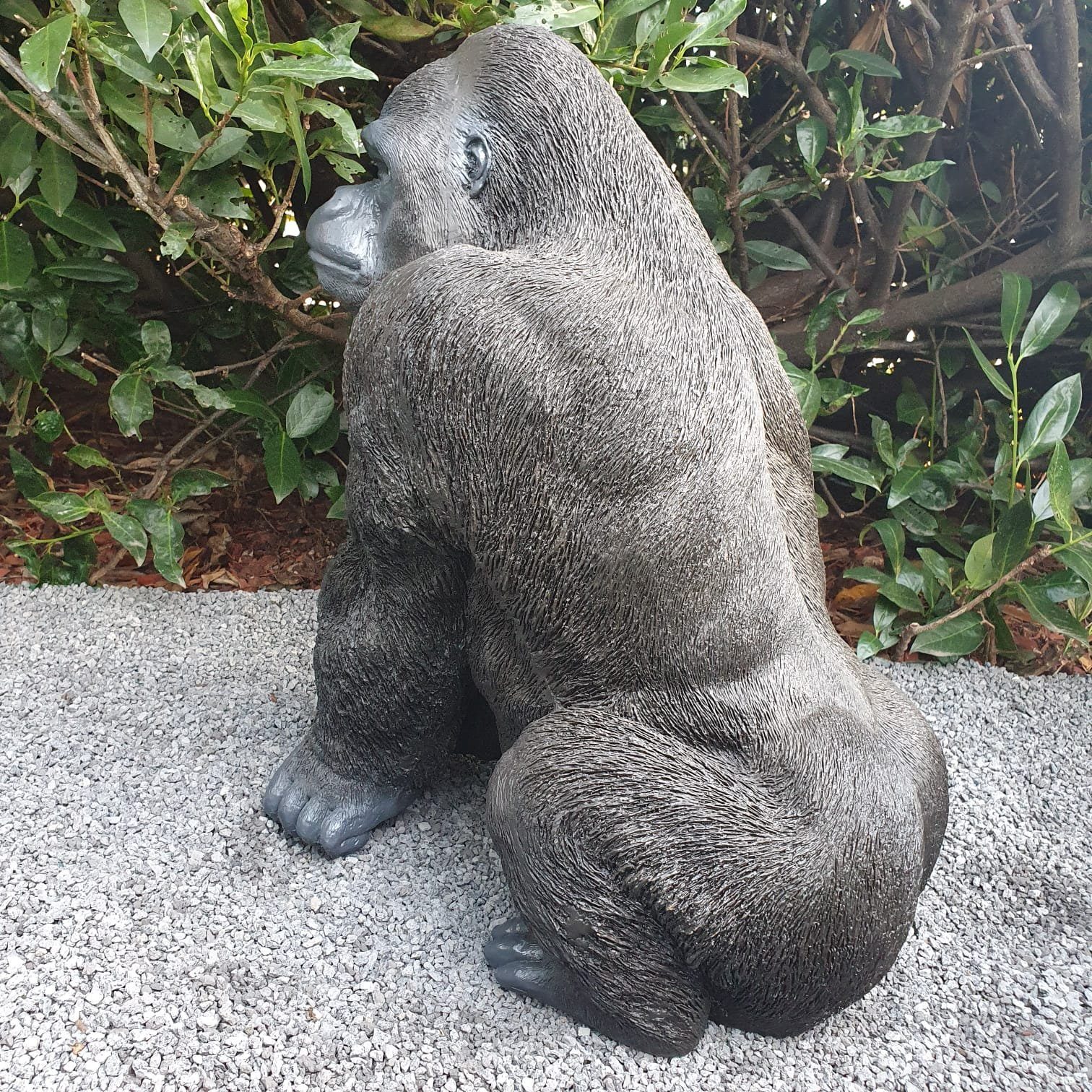 Aspinaworld Gorilla wetterfest lauer Figur sitzt cm der auf 56 Gartenfigur