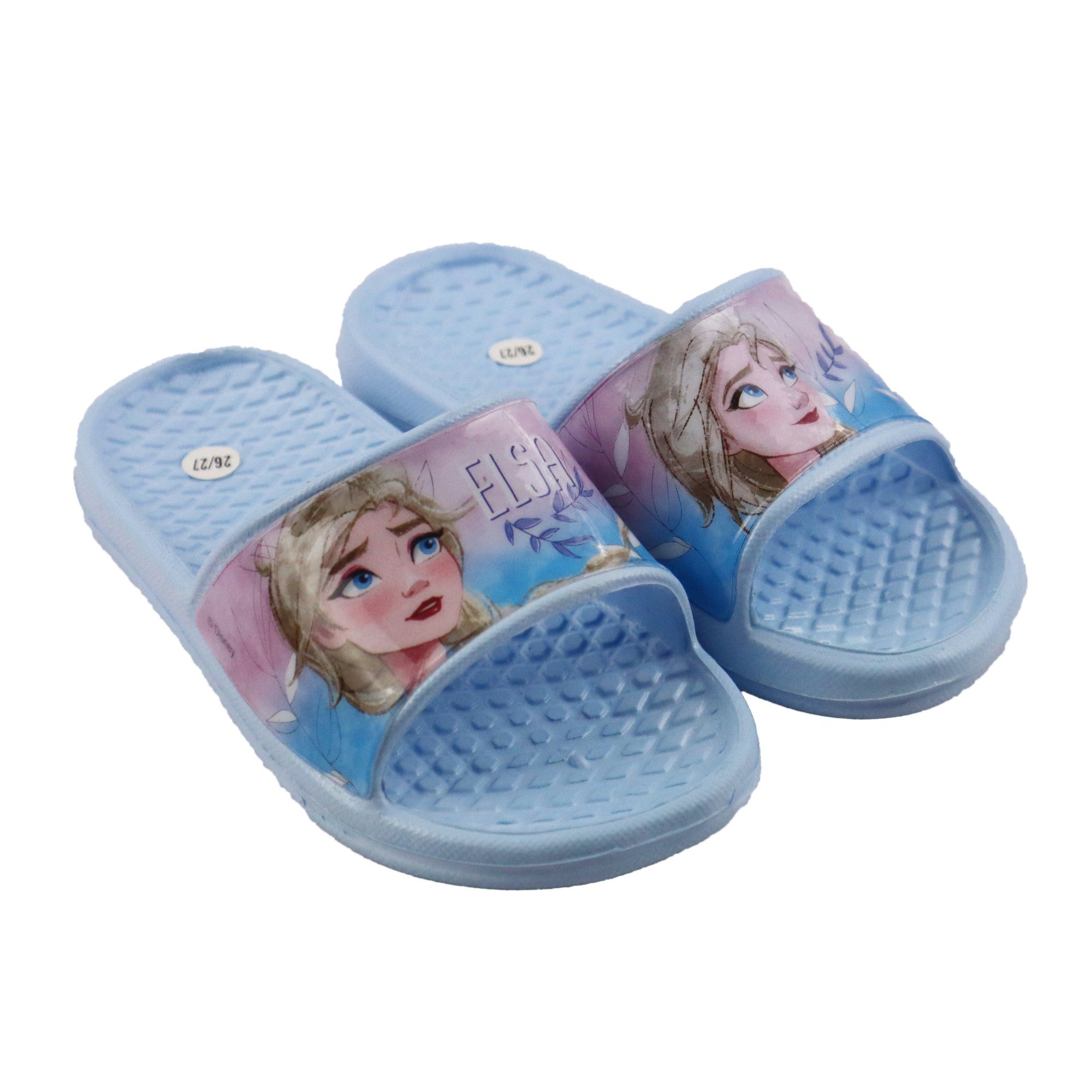 Disney Frozen Die Eiskönigin Elsa Mädchen Kinder Sandalen Sandale Gr. 24 bis 31, Lila oder Blau