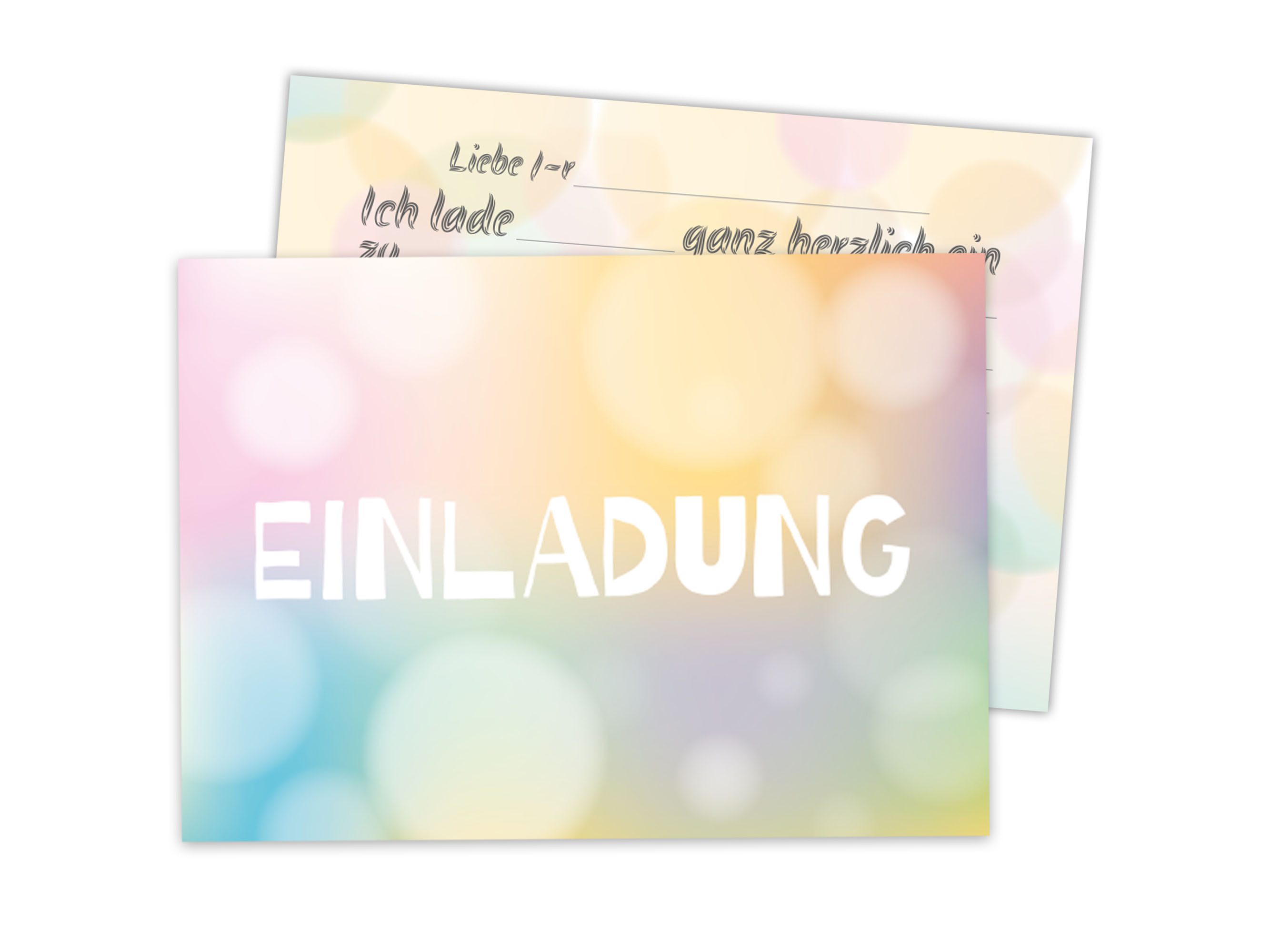 Einladungskarten zum Geburtstag Einladungen Karten Pastell Farbverlauf Erwachsene