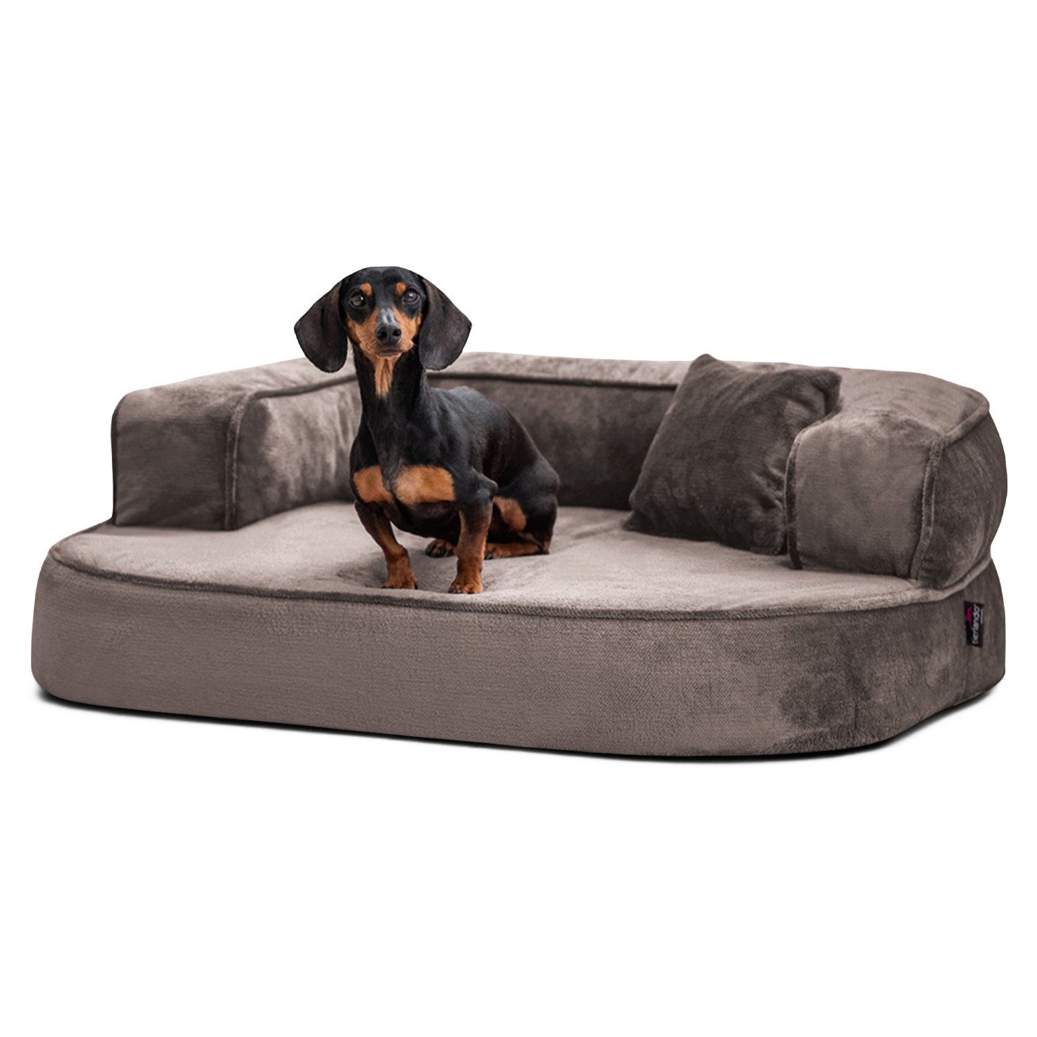 tierlando® Tierbett Orthopädisches Hundesofa SHARLEEN VISCO PLUS kuscheliger Teddystoff