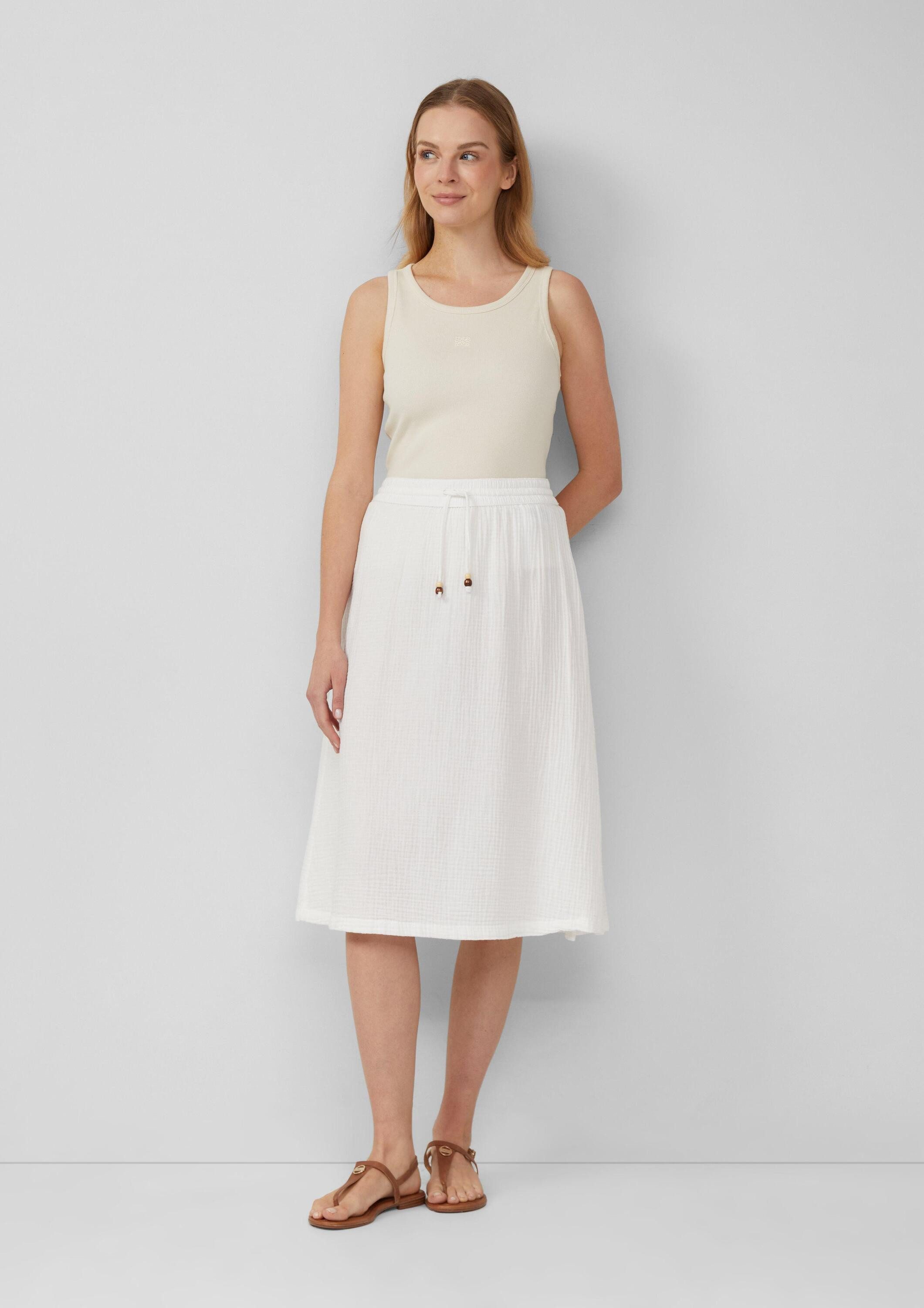 s.Oliver Midirock Rock Strukturierter Musselinrock mit seitlichem Schlitz