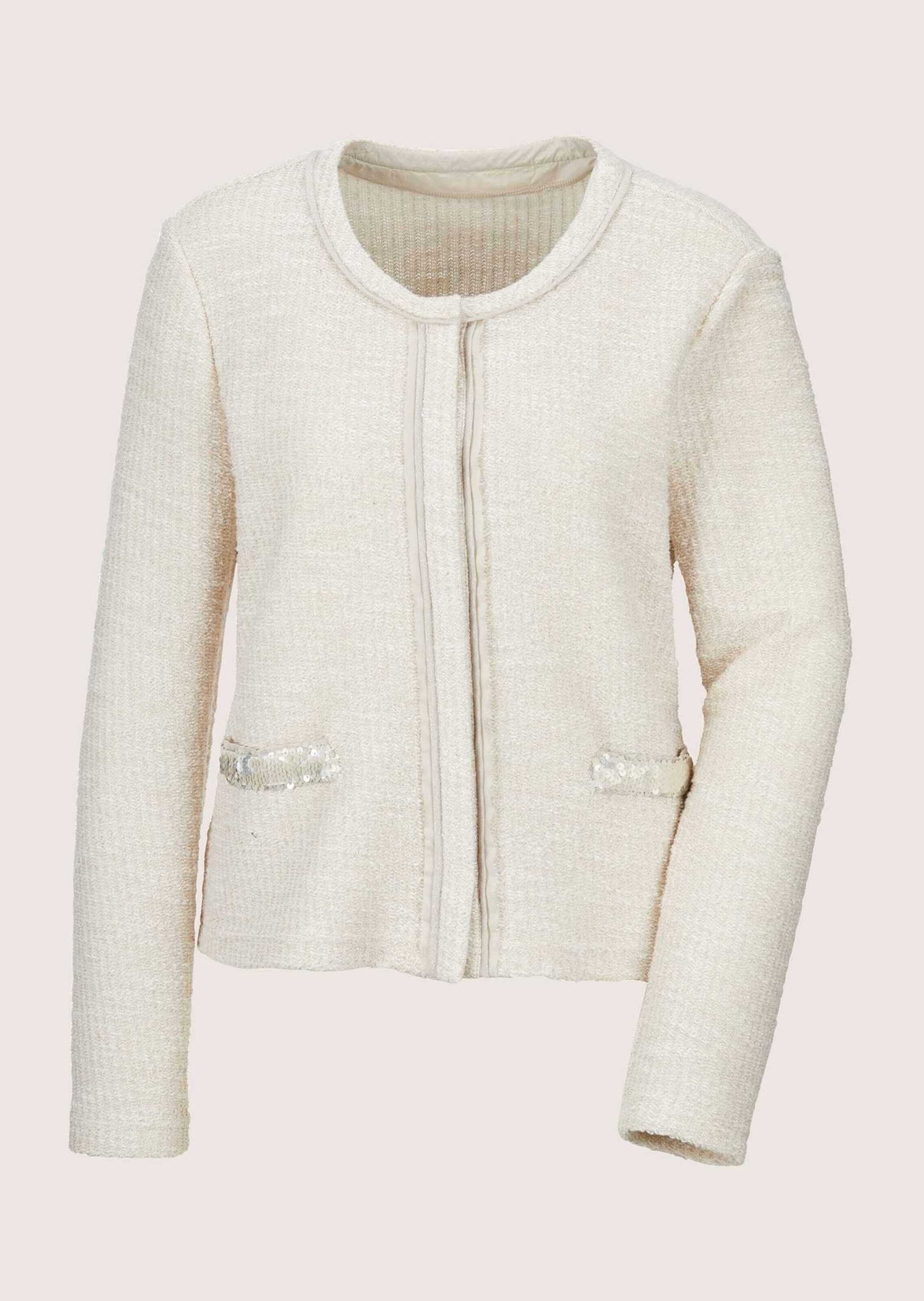 MADELEINE Kurzjacke Kurze Sweat-Jacke mit Pailletten