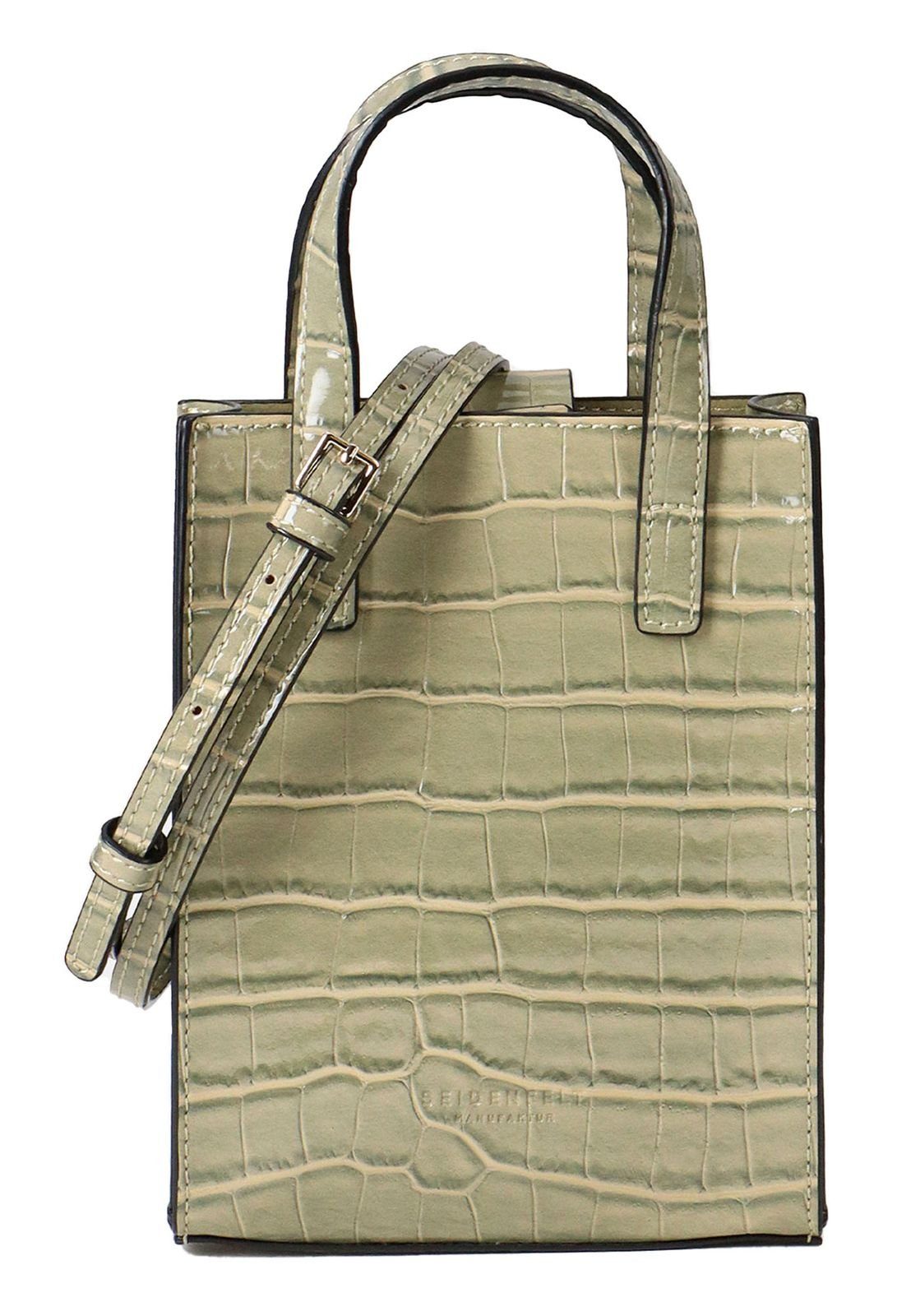 / Green Seidenfelt Handtasche Manufaktur Smoke Gold