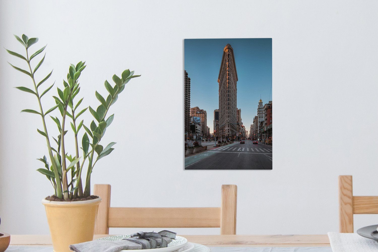 Avenue, inkl. New bespannt - 20x30 Flacheisen St), cm USA York - Zackenaufhänger, Leinwandbild OneMillionCanvasses® - fertig (1 Leinwandbild Gemälde, Fifth