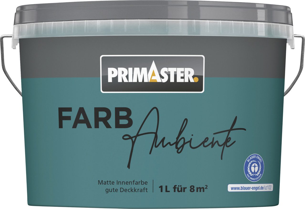 Primaster Wandfarbe Primaster Farbambiente Wandfarbe matt petrol 1 L