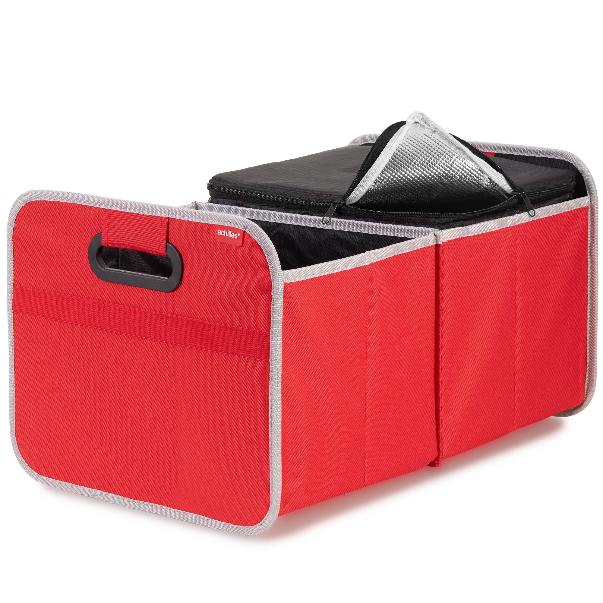 achilles Klappbox Auto Faltbox mit Kühleinsatz, Faltbare Kühlbox, Kofferraum-Organizer, 40 l