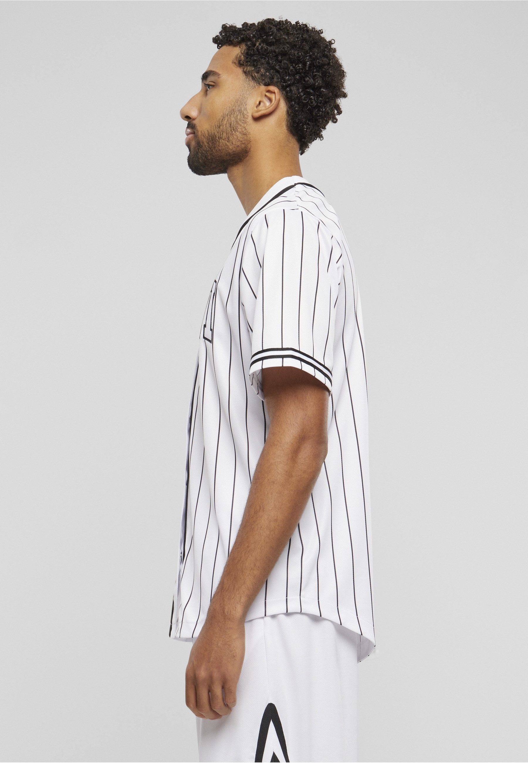 Karl Kani Funktionshemd Karl Kani Herren KM221-115-2 Serif Pinstripe Baseball Shirt (1-tlg)