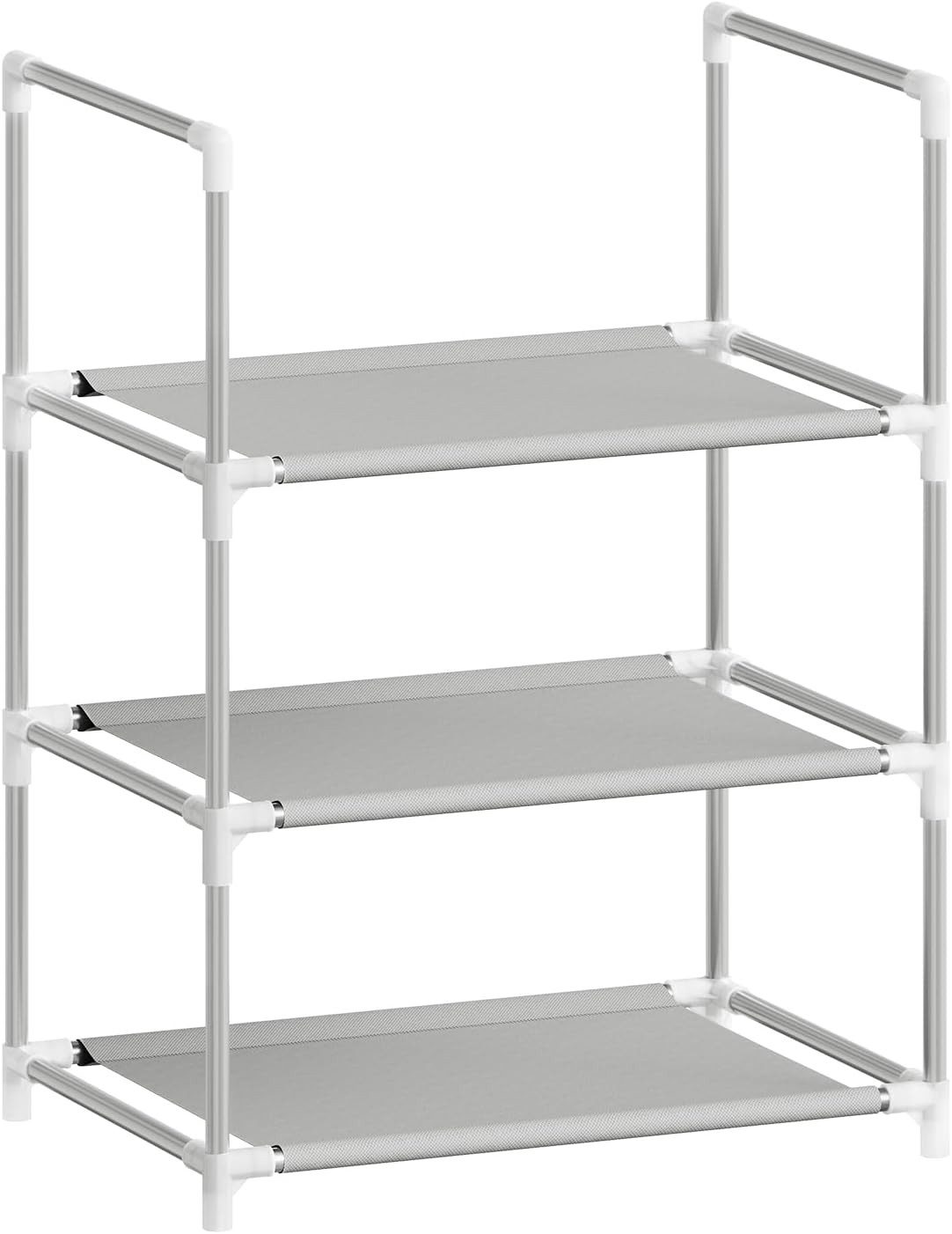 Woltu Schuhregal, 3-Ebenen, kompakte und abnehmbare Regale, Metallgestell günstig online kaufen