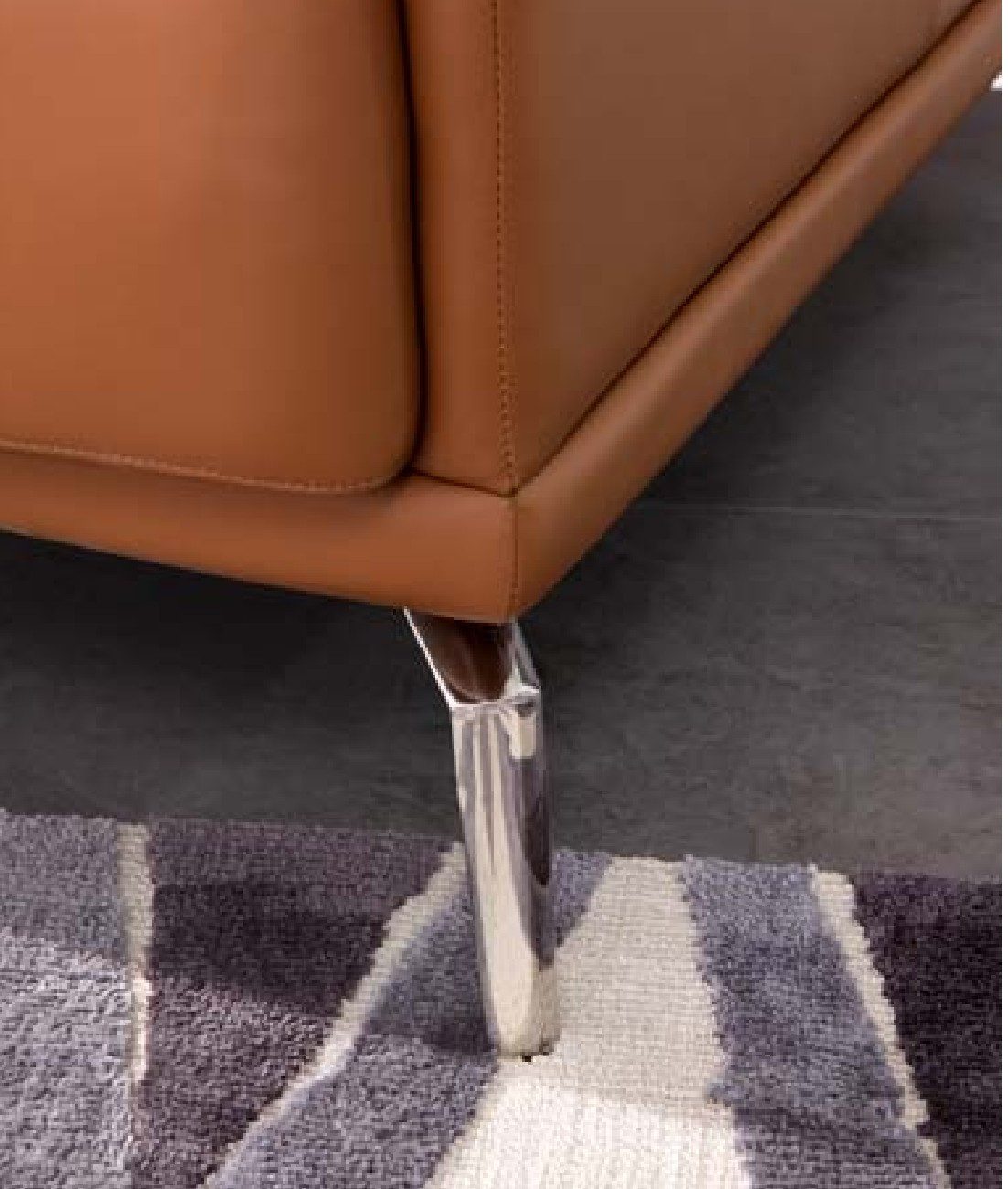 Xlmoebel Sessel Schwarzer Ledersessel mit modernem Design und mittelweicher Polsterung (1-St., Sessel), Made in Europa