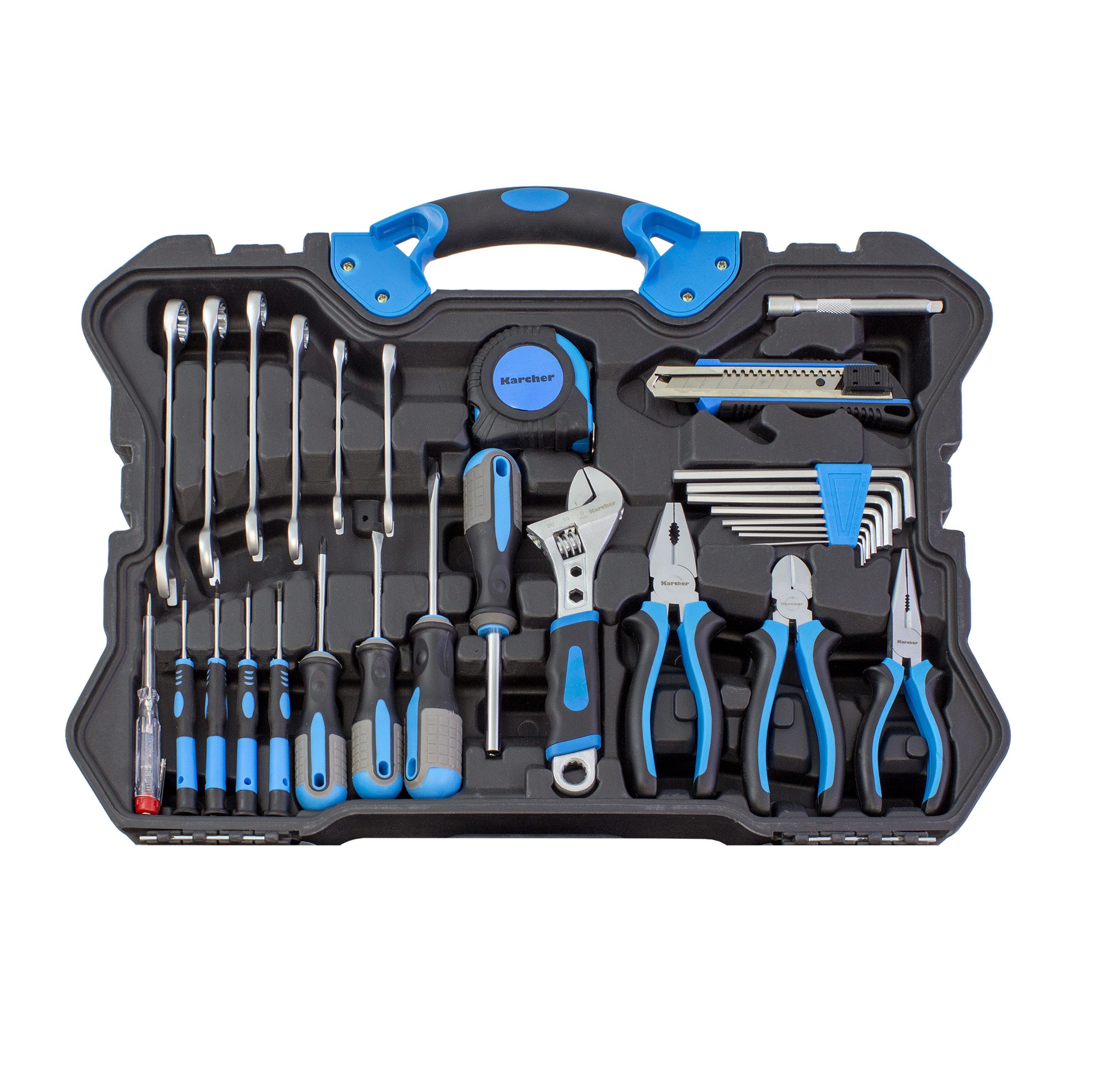 Karcher Werkzeugset 135-teilig, (135-tlg), Werkzeugkoffer Chrom Vanadium & Karbonstahl, im Koffer