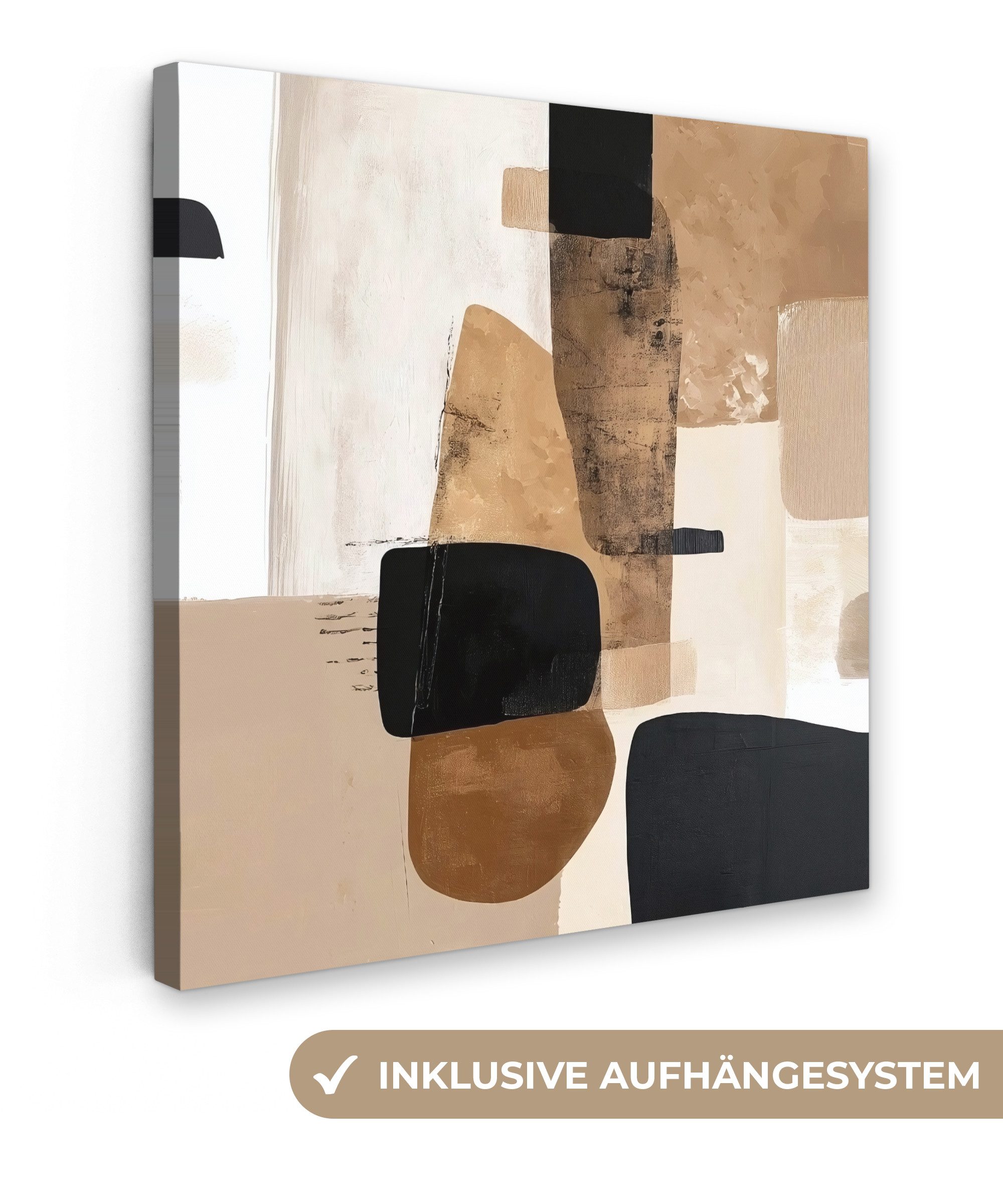 OneMillionCanvasses® Leinwandbild Flugzeuge - Abstrakt - Schwarz - Streifen günstig online kaufen