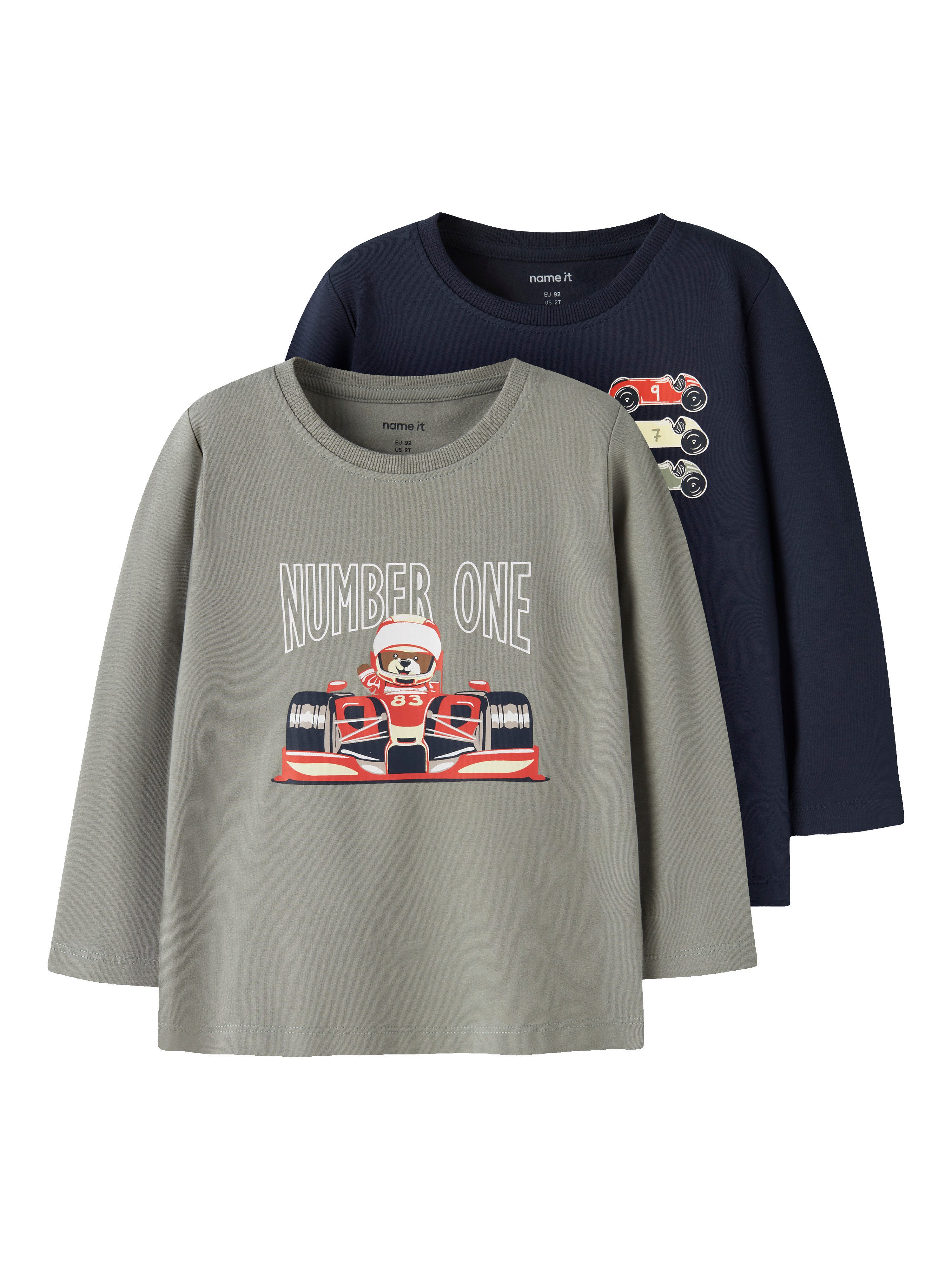 Name It T-Shirt NMMVUX 2P LS TOP (Packung, 2-tlg) Baumwollmischung
