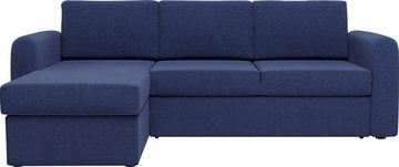 Home affaire Ecksofa Delaware, L-Form, mit Bettfunktion und Stauraum, Breite 223 cm, Webstoff fein