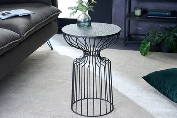 riess-ambiente Beistelltisch VARIATION 55cm schwarz (Einzelartikel, 1-St), Wohnzimmer · Metall · rund · handmade · Nachttisch · Modern Design